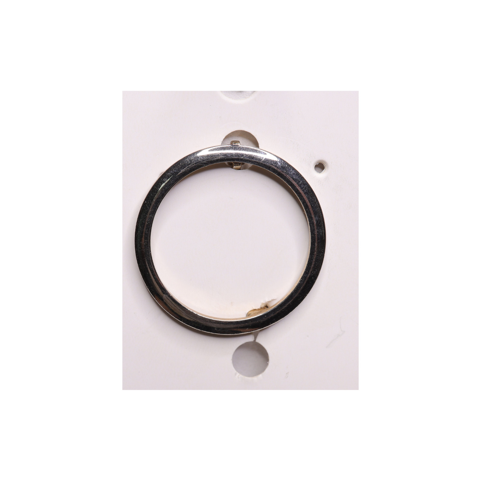 Silver Tone Metal Circle Brooch Pin 1 Inch Safety Pin Closure