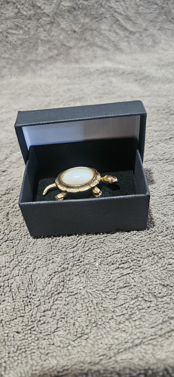 Napier Gold Tone Turtle Brooch
