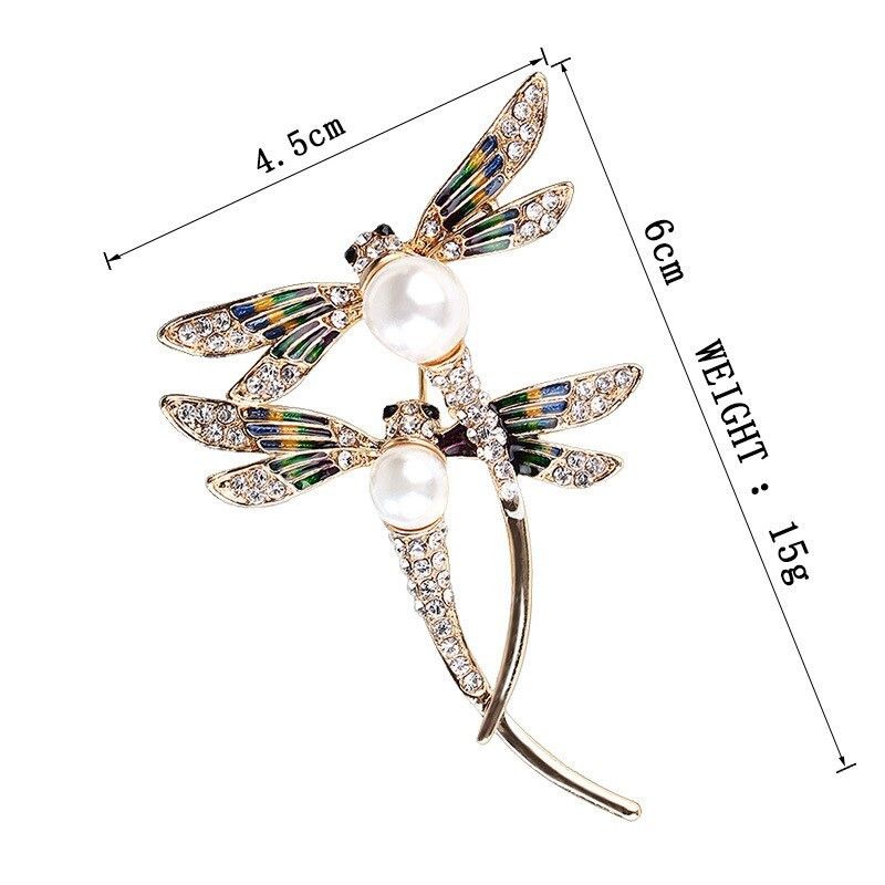 Dragonfly Brooch Large Couple Flying Insect Dragonfly Pin Women Men Jewelry Gift