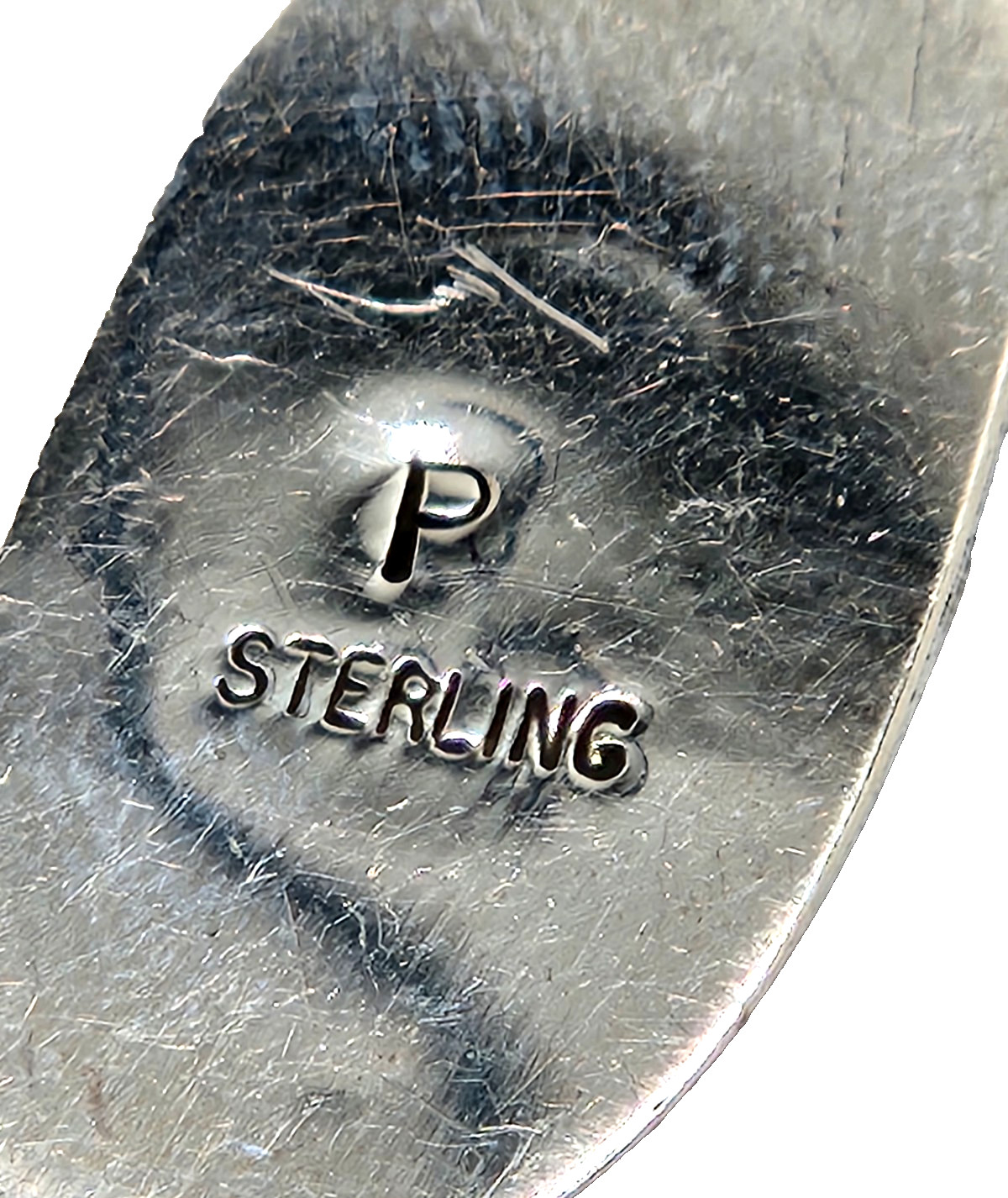 Sterling Silver Coral Cabochon Oval Shadowbox Pendant, Signed P, 1 1/8″ Tall