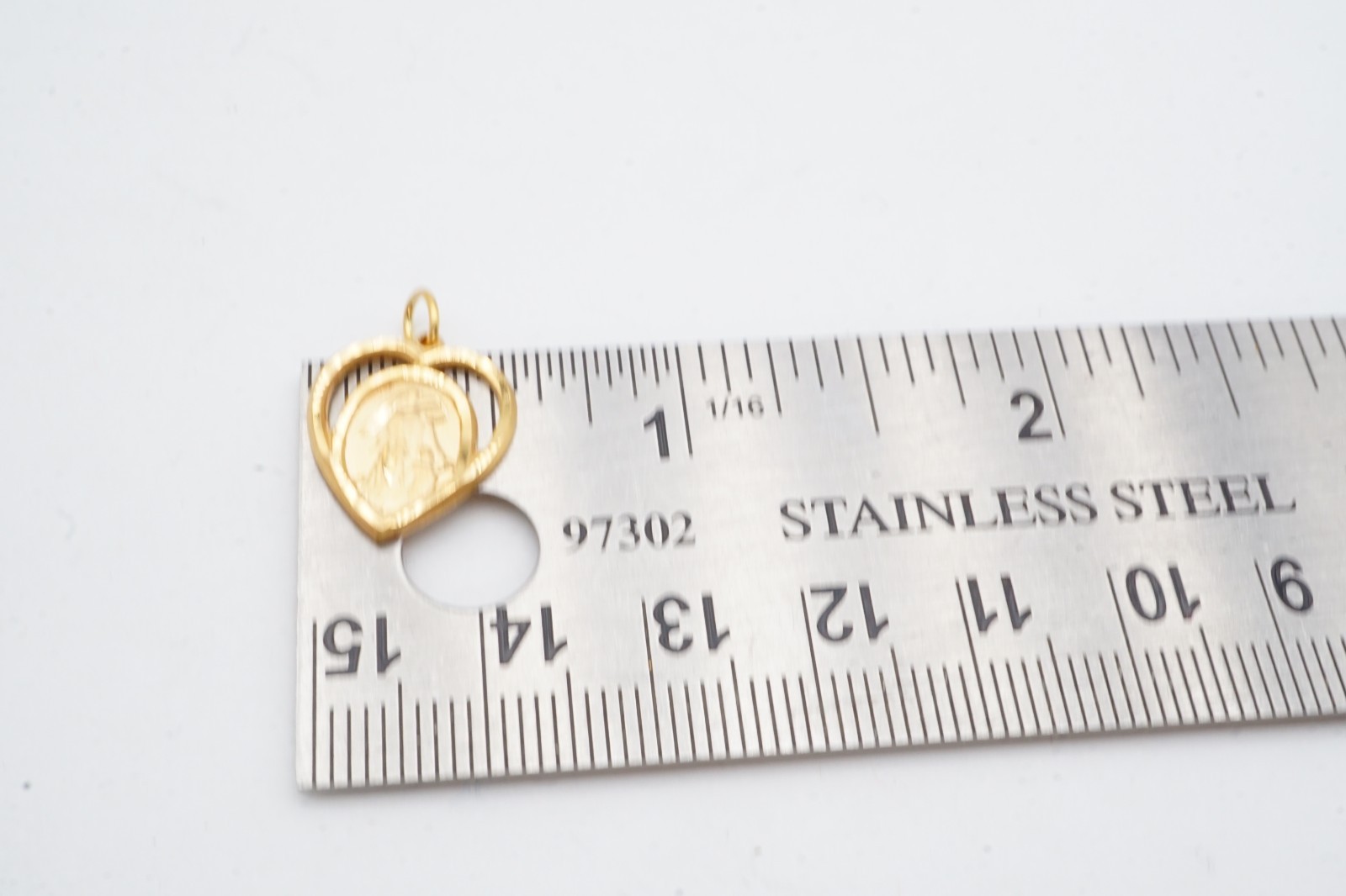 Vintage Gold Filled Guardian Angel Heart Pendant
