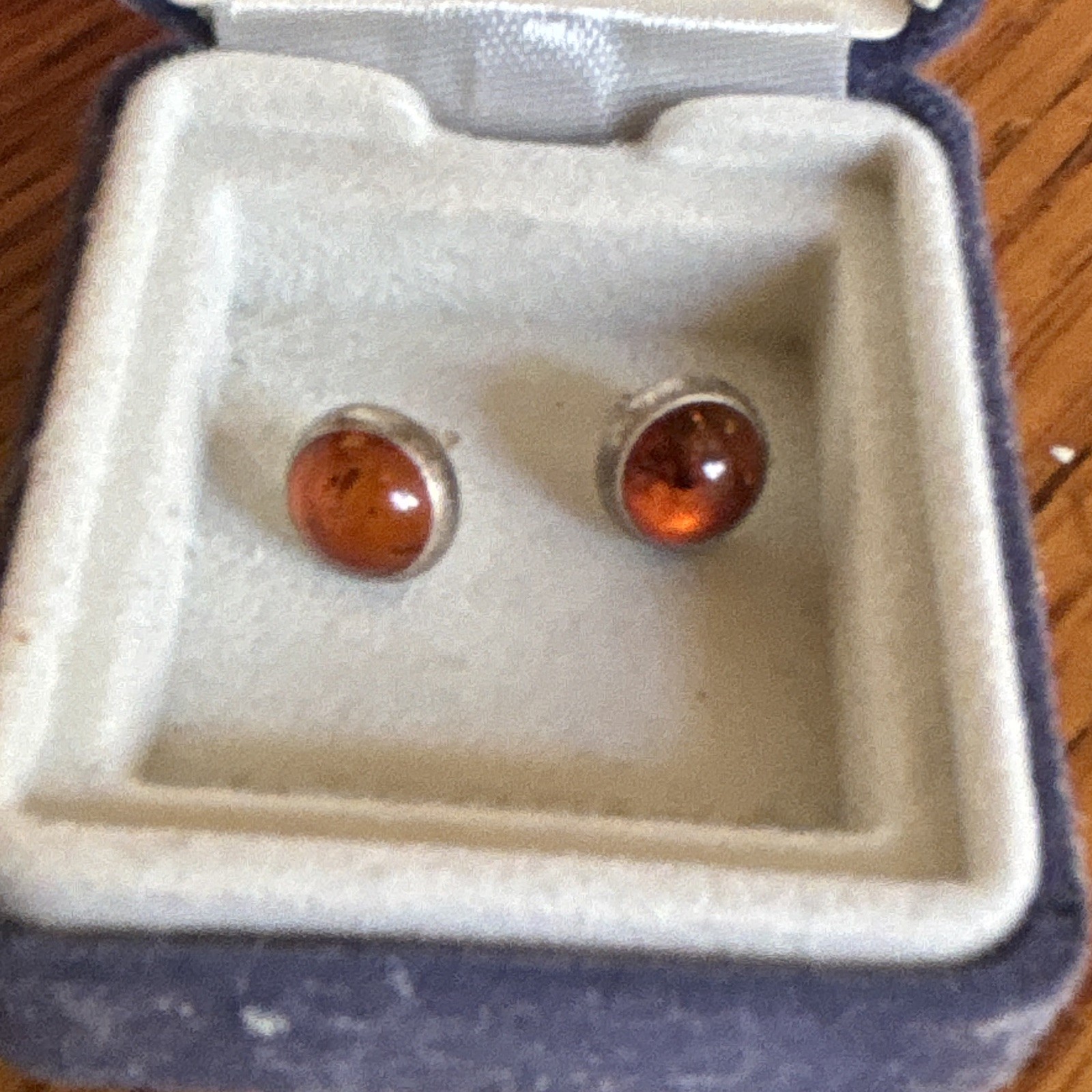 Cabochon Silver Tone Jewelry Set Necklace Ring Size 7, Brooch and Stud Earrings