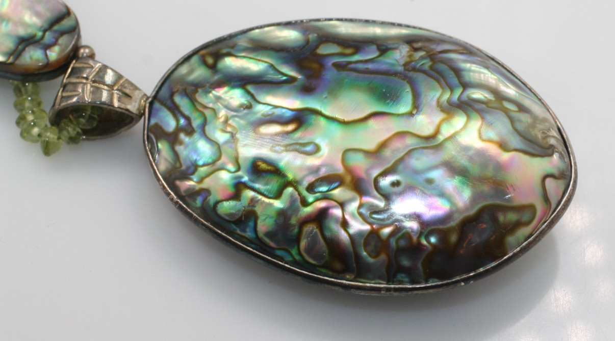 Abalone Ovals Necklace Large Double Sided Abalone Oval Pendant Coldwater Creek