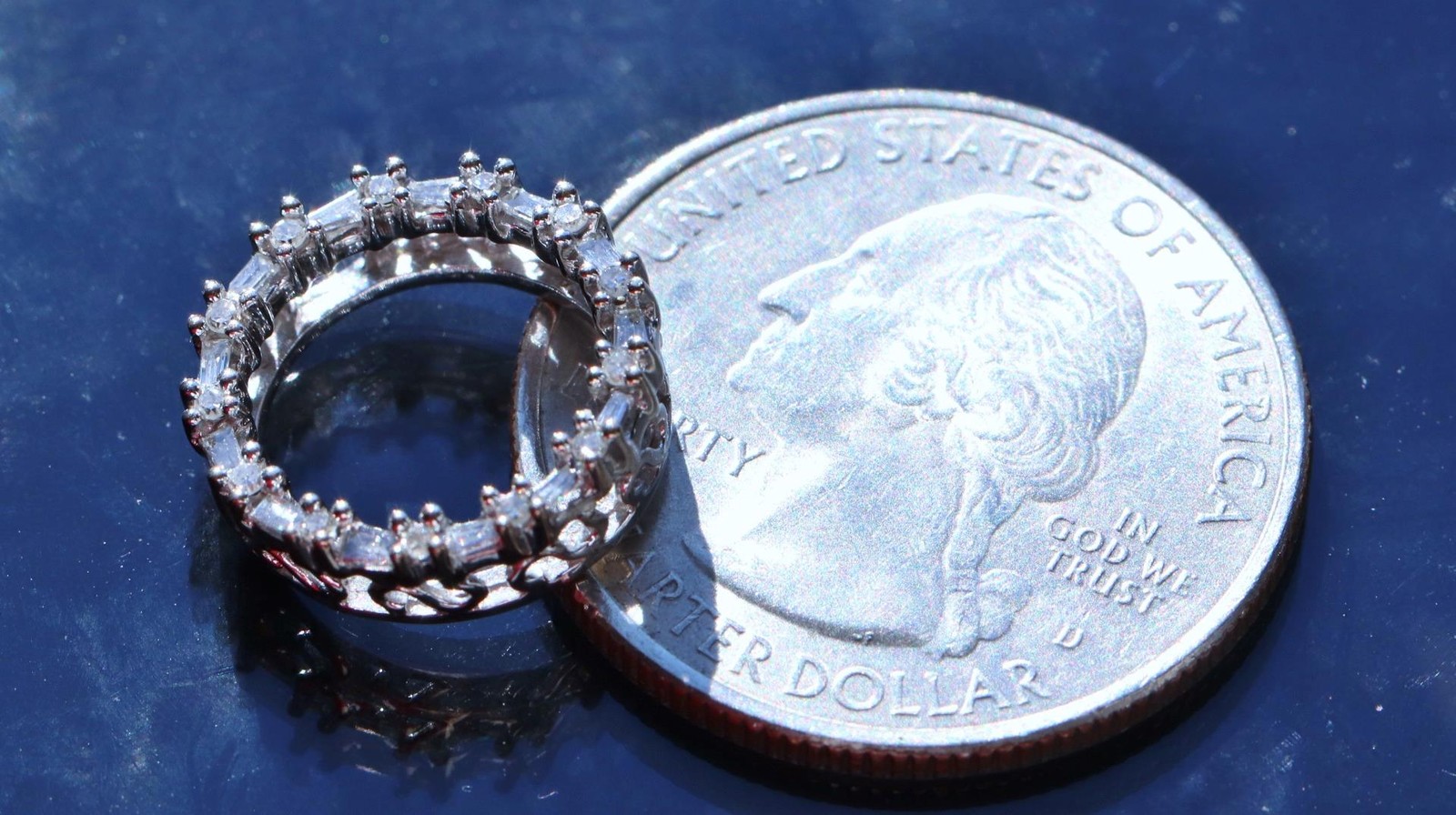 10k white gold pendant 0.18ct natural diamond circle of life charm 1.5gr N832