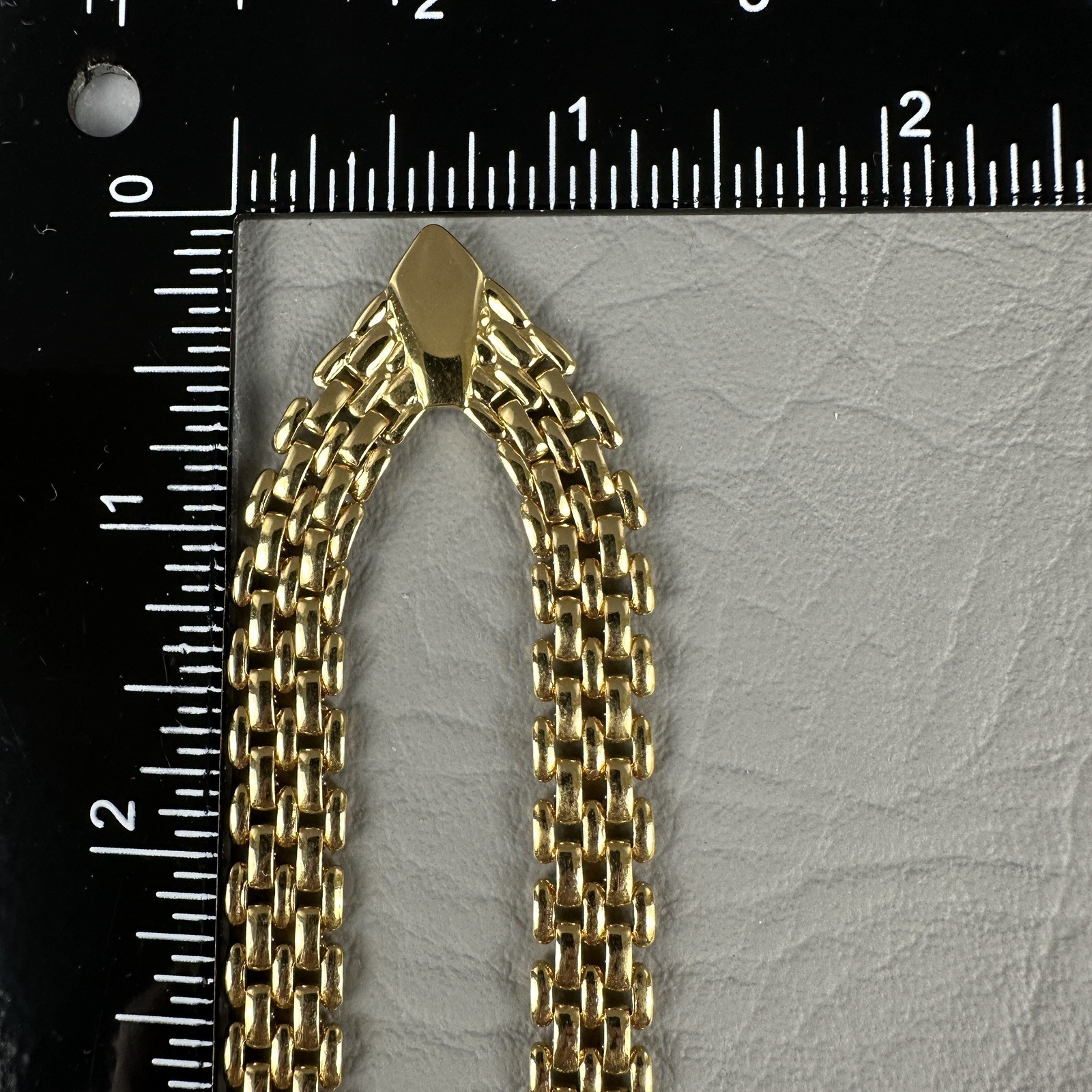 Vintage Mesh Chain Necklace Collar Gold Tone Woven Choker 17″