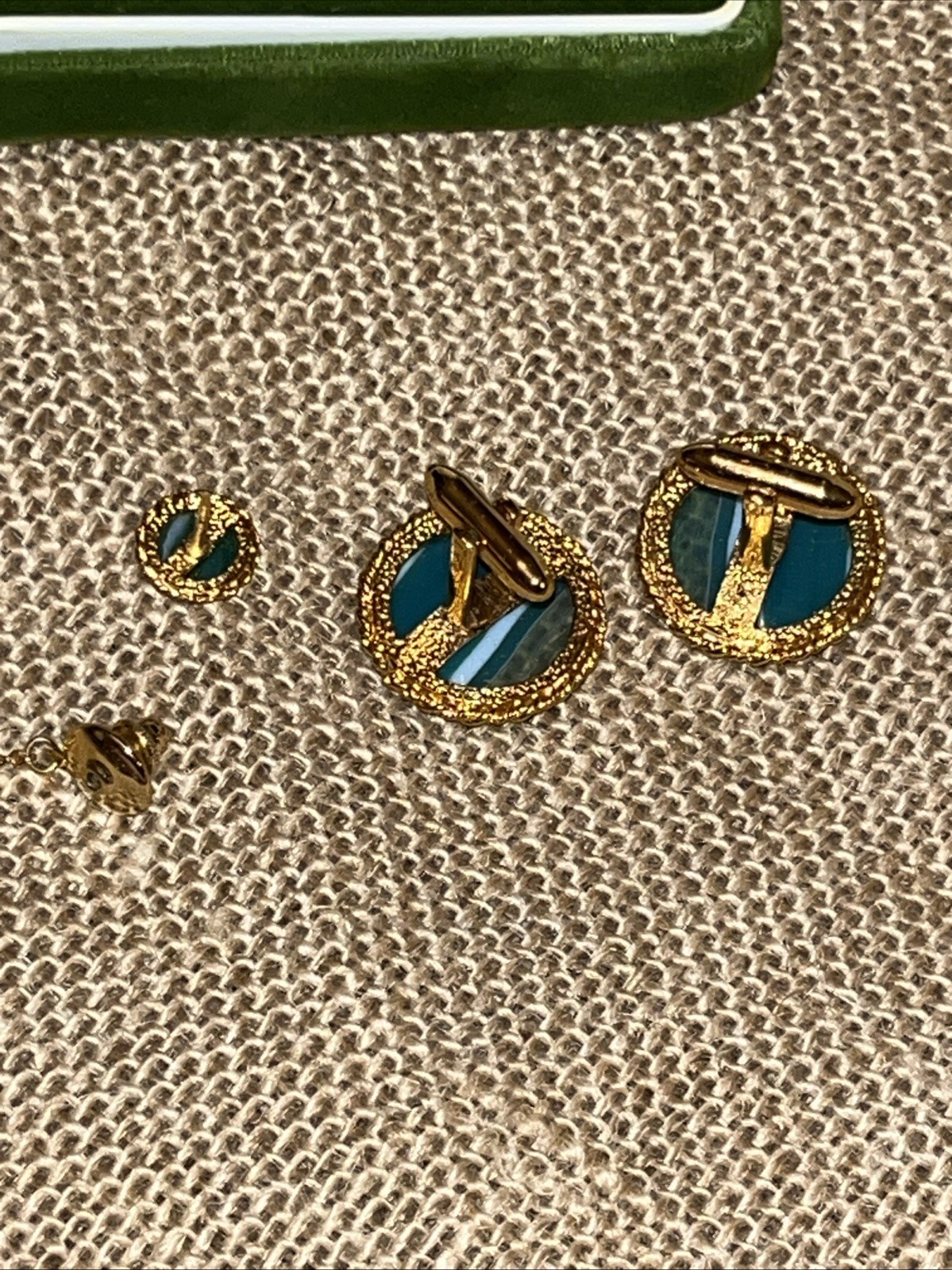 HADLEY Andrea Bouchard Collection Cufflinks & Tie Tack Set VINTAGE