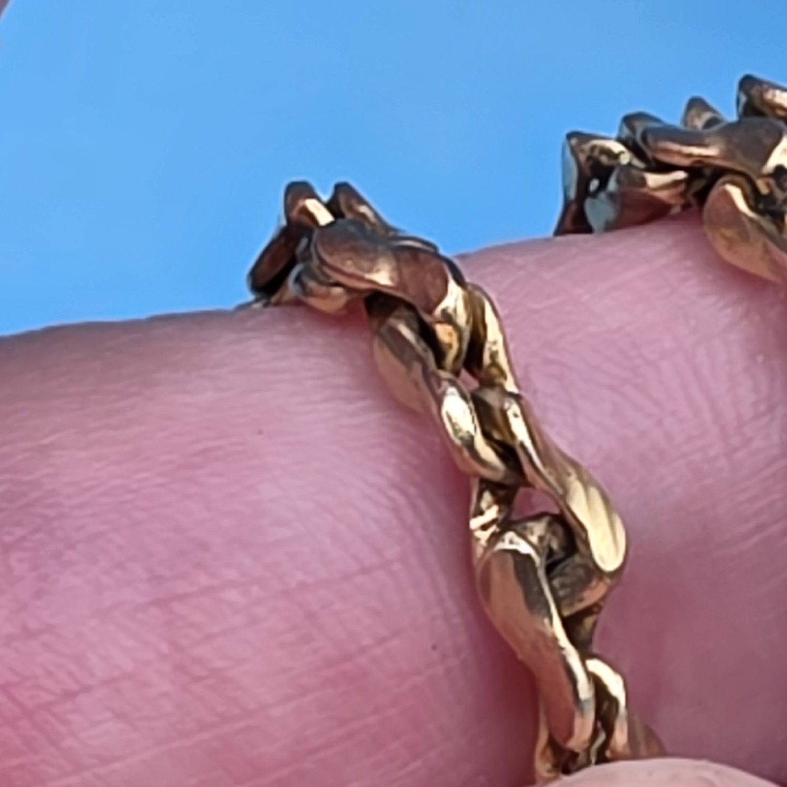 Vintage 9k Gold Chain Necklace W/ 12K GF Clasp