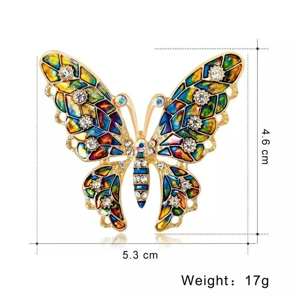 Vintage Art Nouveau Style Fairy Pendant Butterfly Brooch Shawl Pin Jewelry Gift