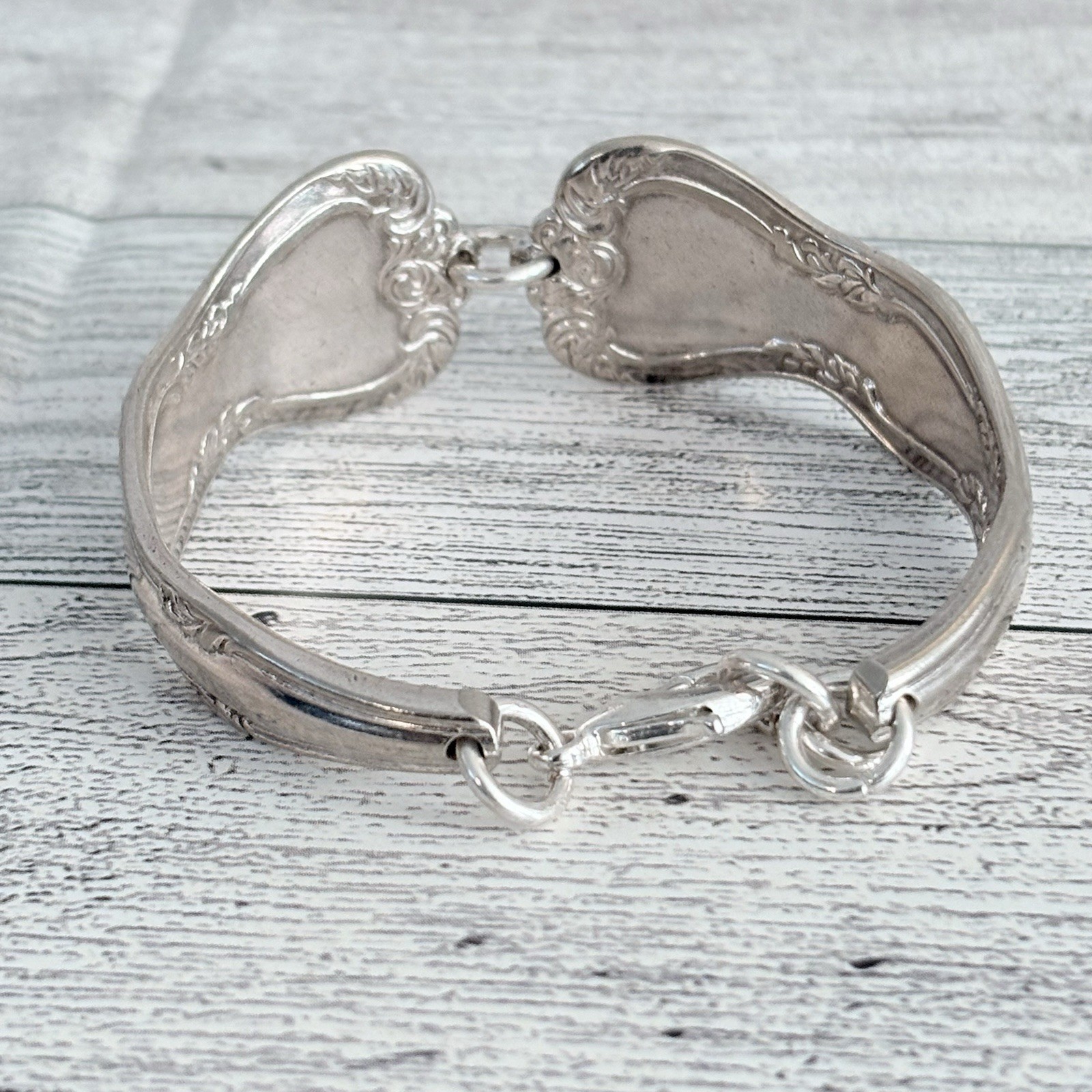 Vintage VTG Silver Plated Spoon Bracelet 7 Inch