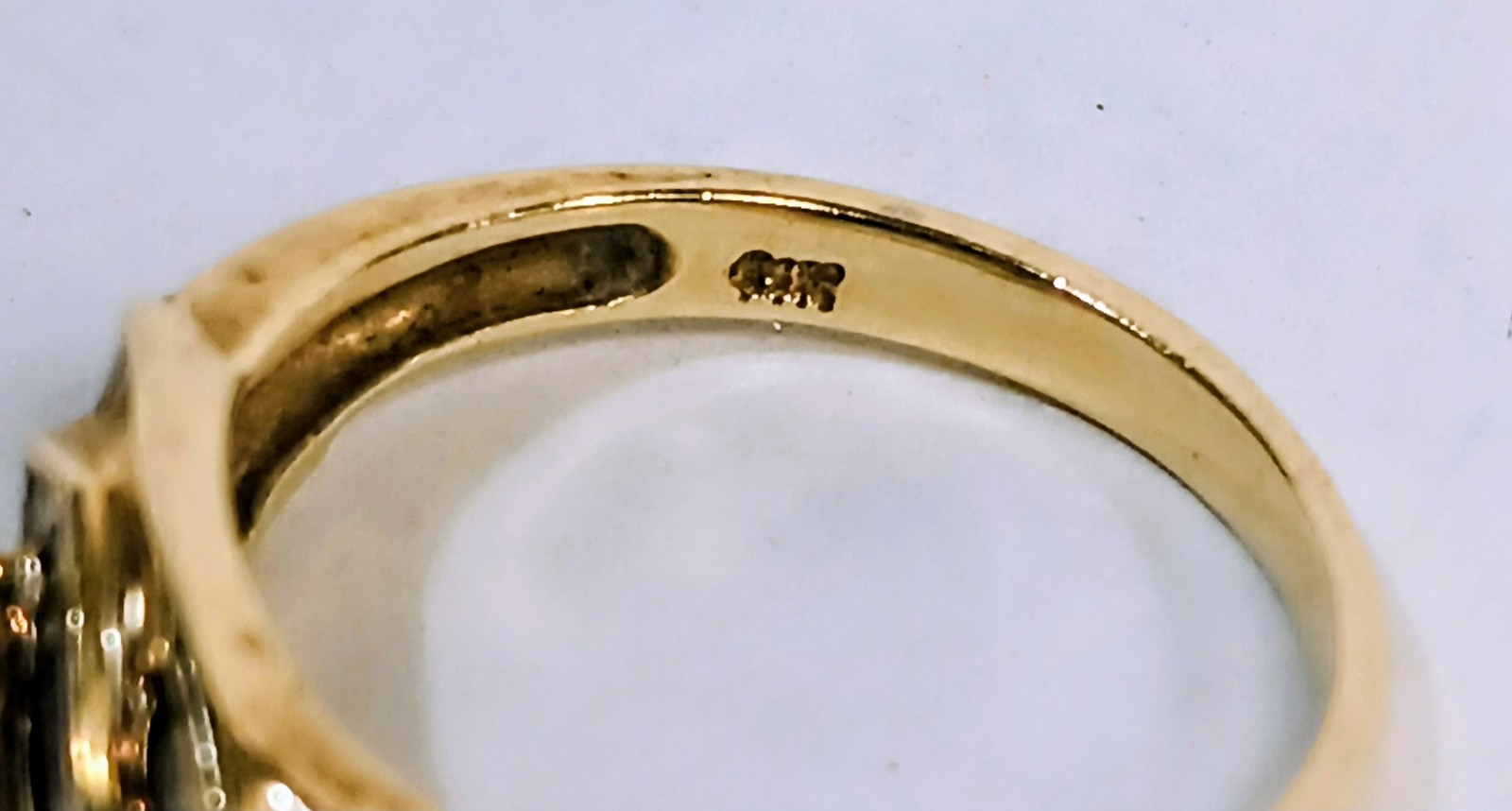 Vtg 14K Yellow Gold Trillion Cut Tanzanite Baguette Diamond Ring Size 7 3 Grams