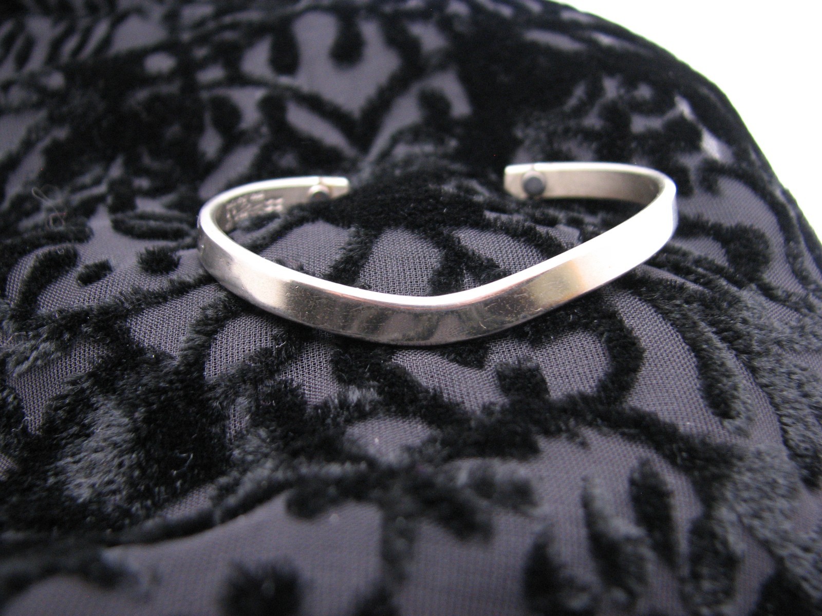 Vintage Sergio Lub Magnetic Bracelet Silver Tone Wave Design Size Small
