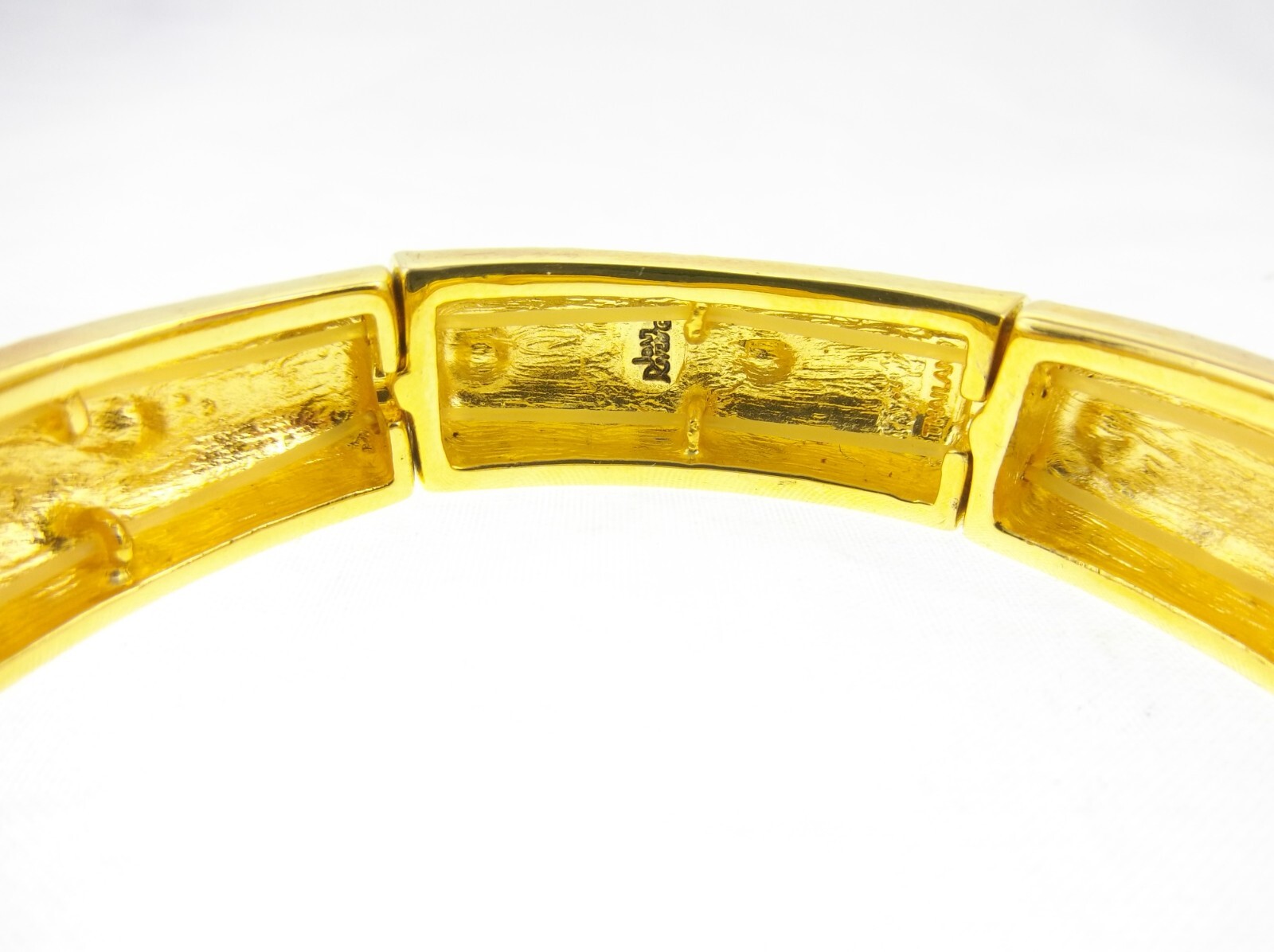 7.5″ Joan Rivers Lime Green Enamel Rhinestone Bracelet Stretch