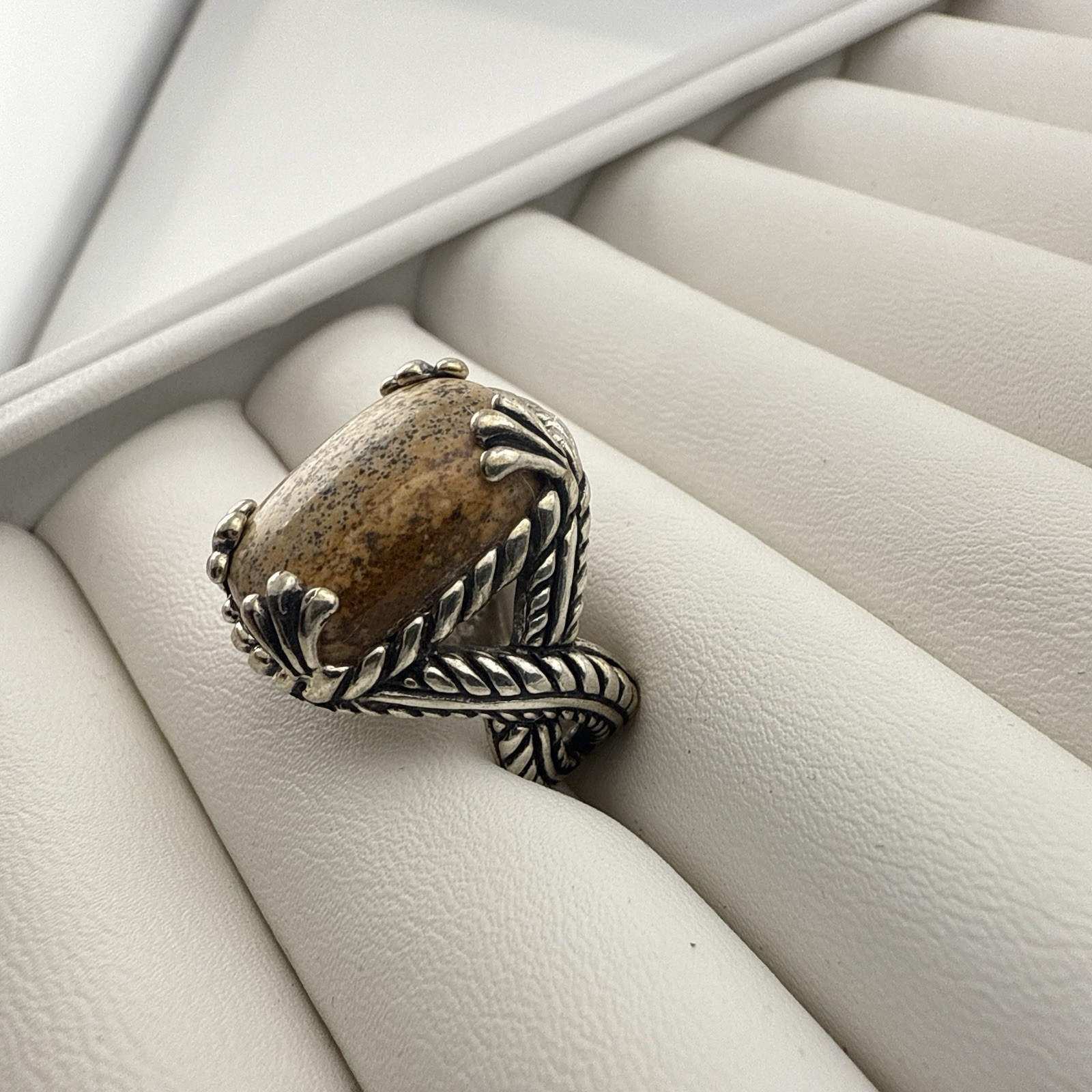 Carolyn Pollack Ring Sterling Silver 925 Picture Jasper Durango size 6 Southwest