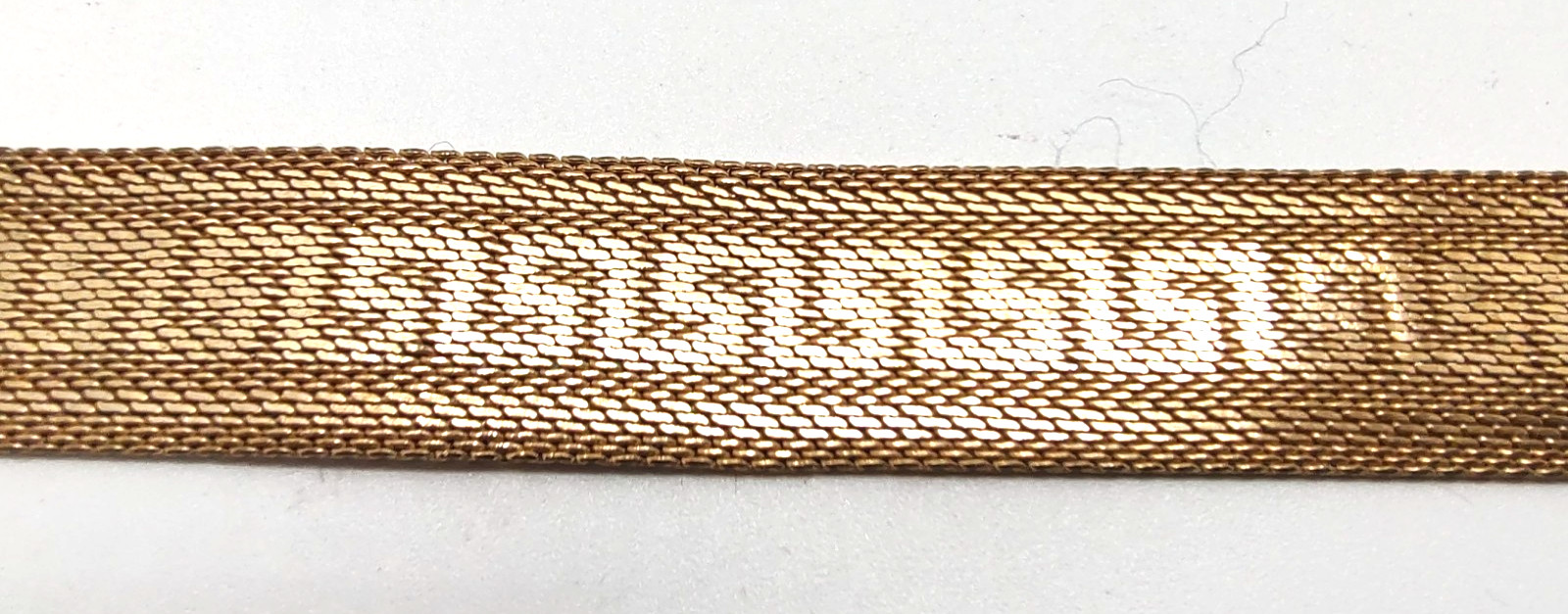Art Deco Byzantine Greek Key Chain Tassel Gold Tone Mesh Slide Bracelet!
