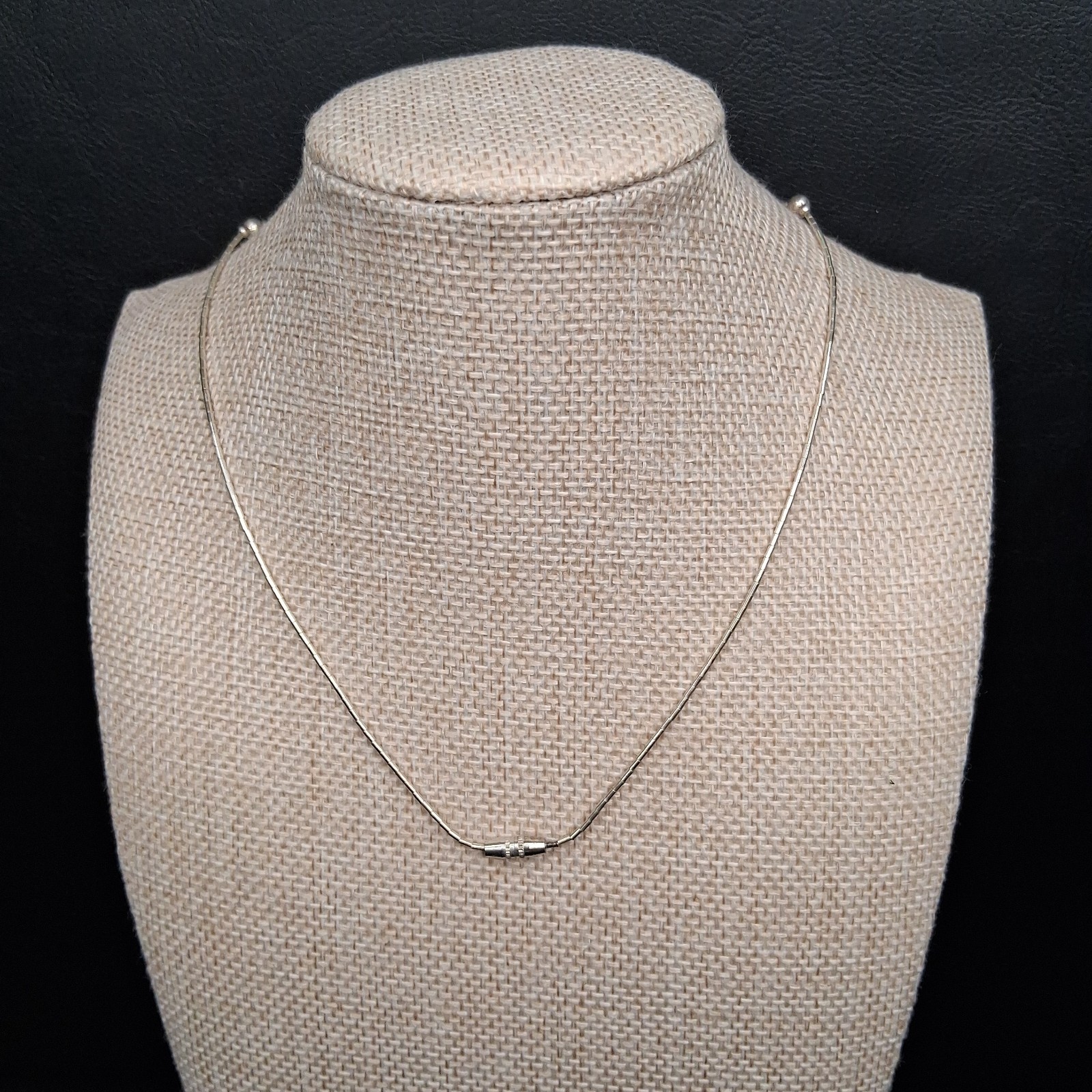 STERLING SILVER 925 Station Necklace Whit Opal Pendent. 17.976
