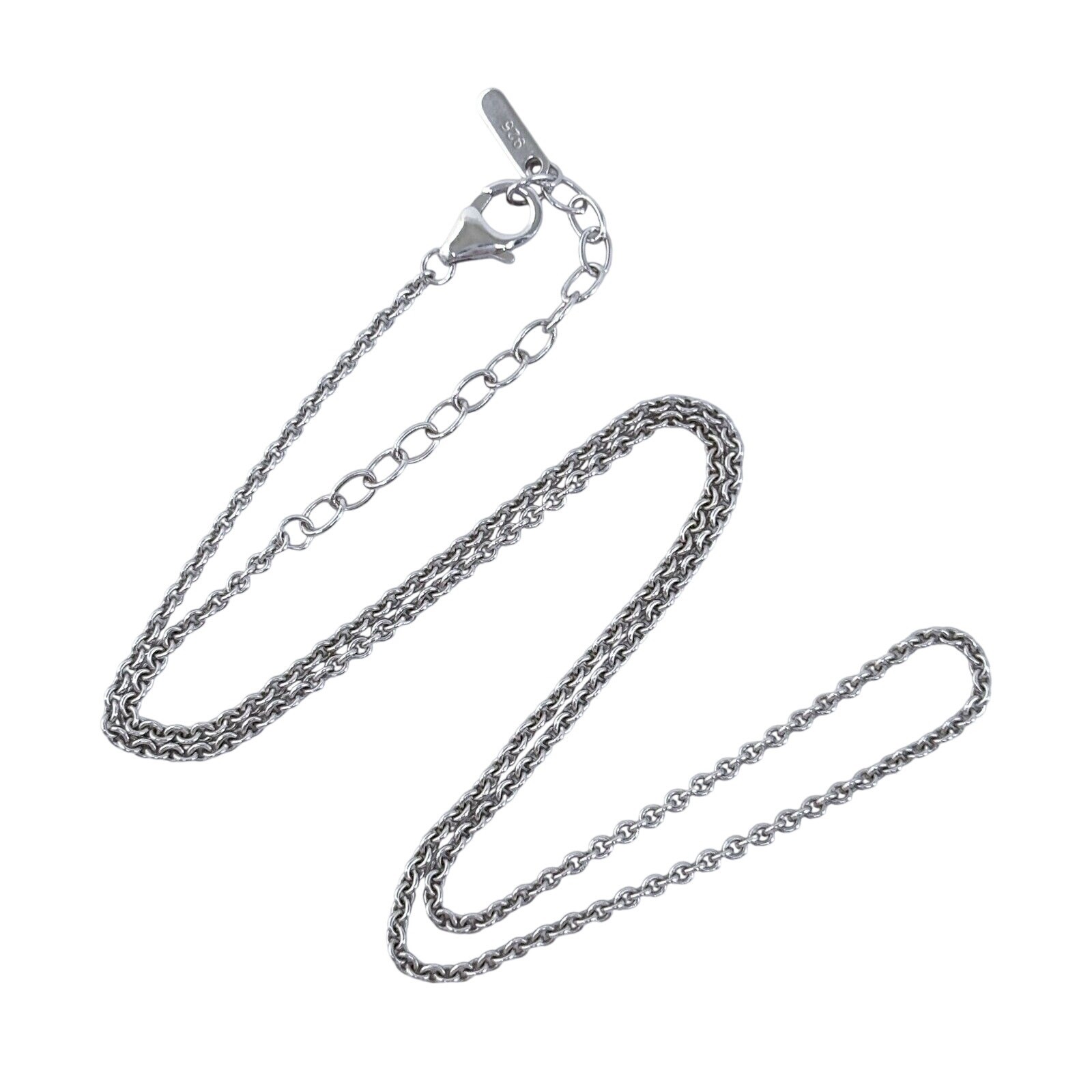 Vintage VIVENTY Sterling Silver 925 1.2mm Adjustable Round Link Chain 16.5”-18.5