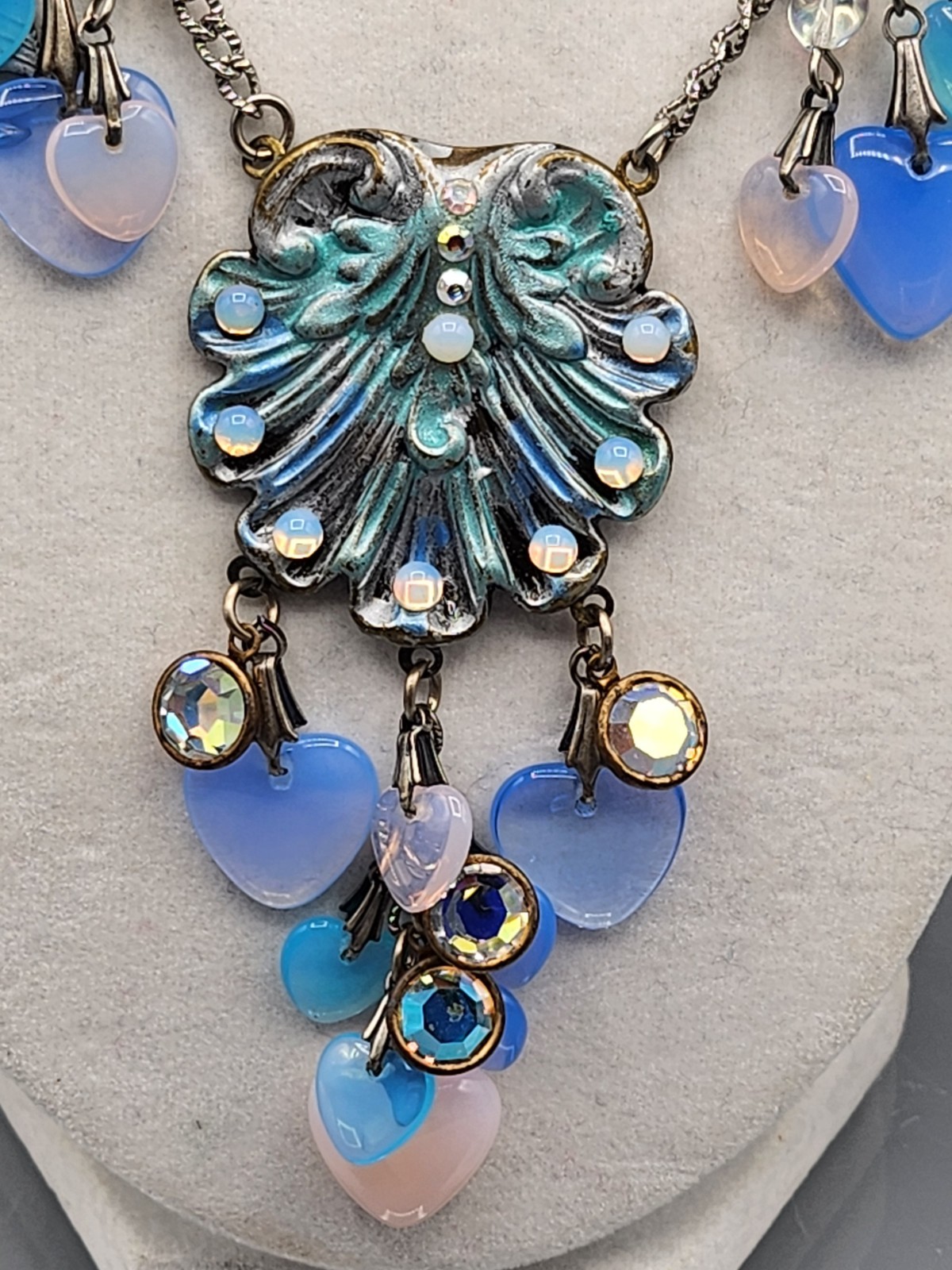 Vintage Rare Nautical Theme “Glass Works Studio” Necklace 32″L