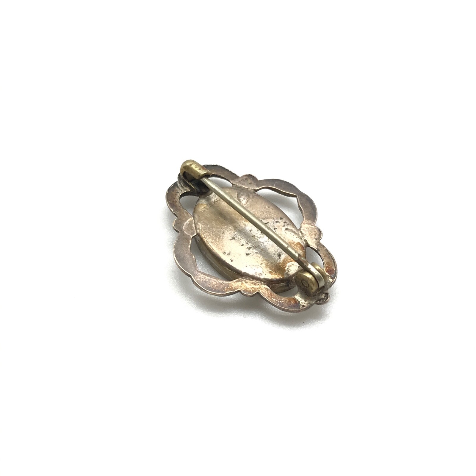 Vintage 925 Sterling Silver Small Petite Abalone Brooch Pin