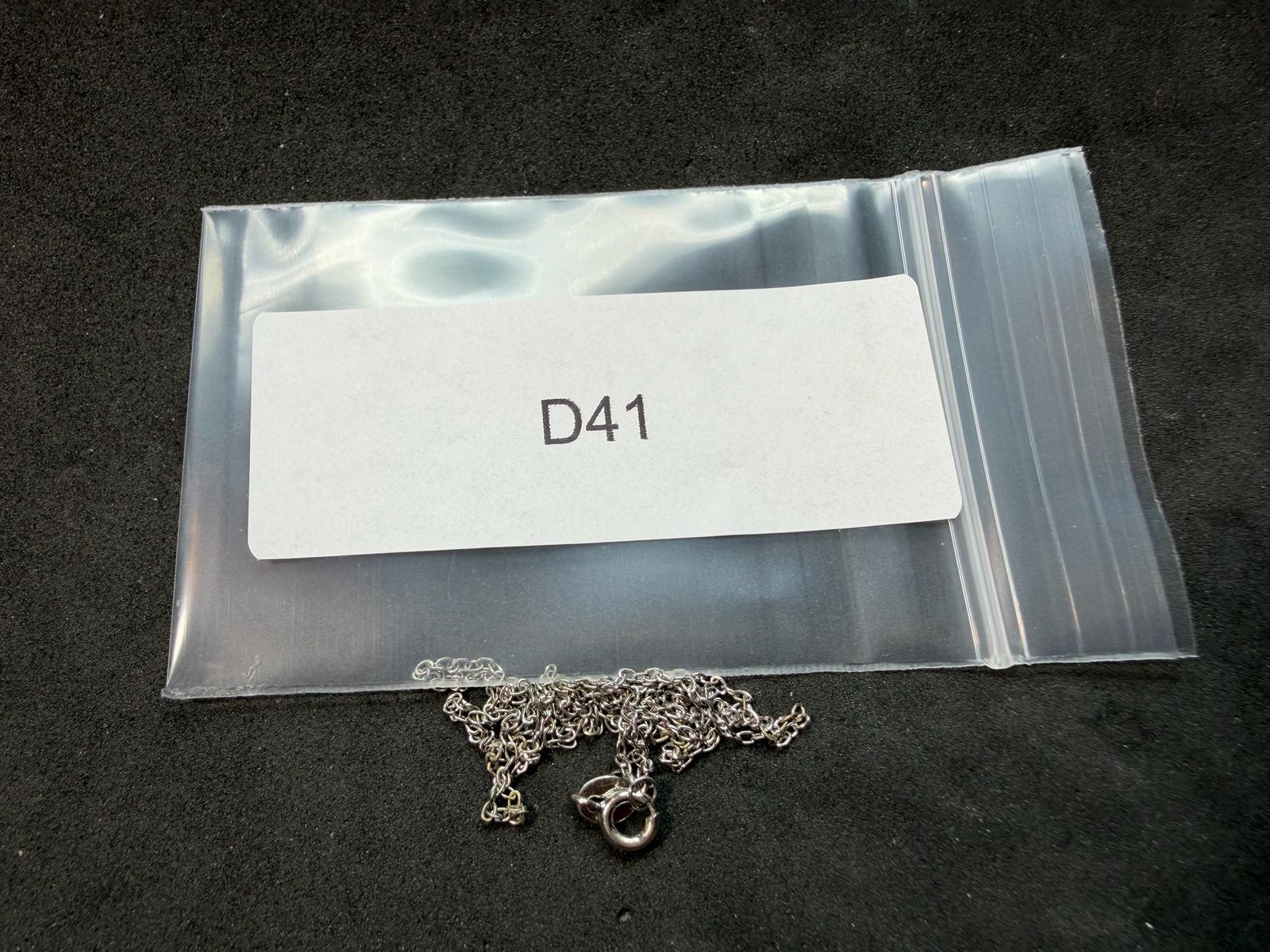 1.22g Vintage Sterling Silver 925 Chain Cable Link Necklace 17 in M