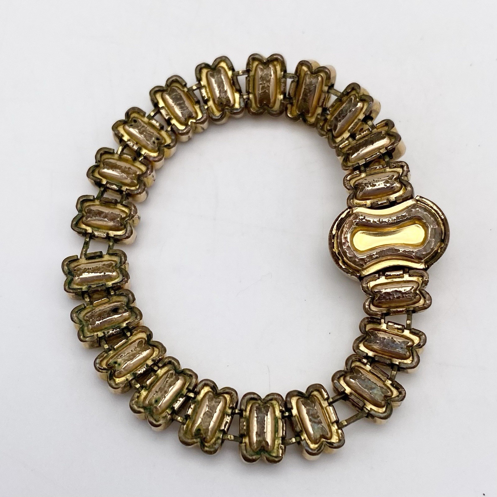Antique Victorian Sweetheart Expansion Bracelet GF Purple Cab Childs Size Read