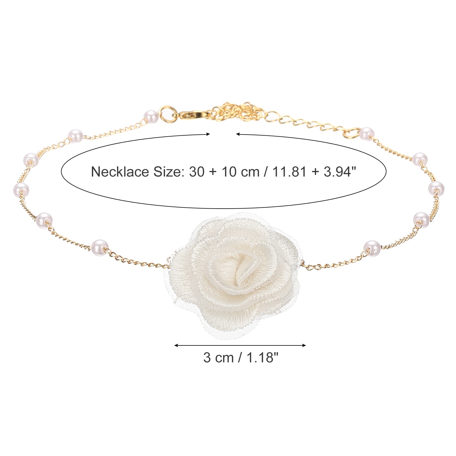 Pearl Necklace for Women, White Chokers Necklace for Daily Bridal Shower Prom