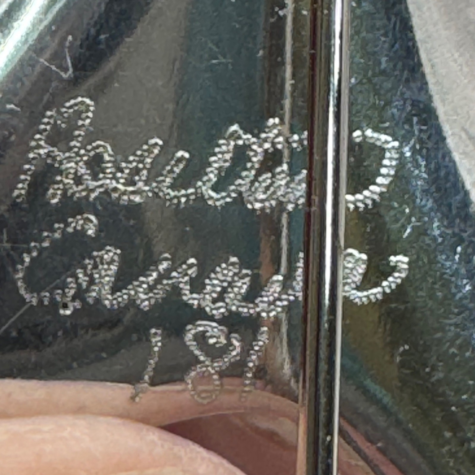 Hoselton Canada 181 Butterfly Aluminum art Sculpture stick Pin Signed Brooch 3″
