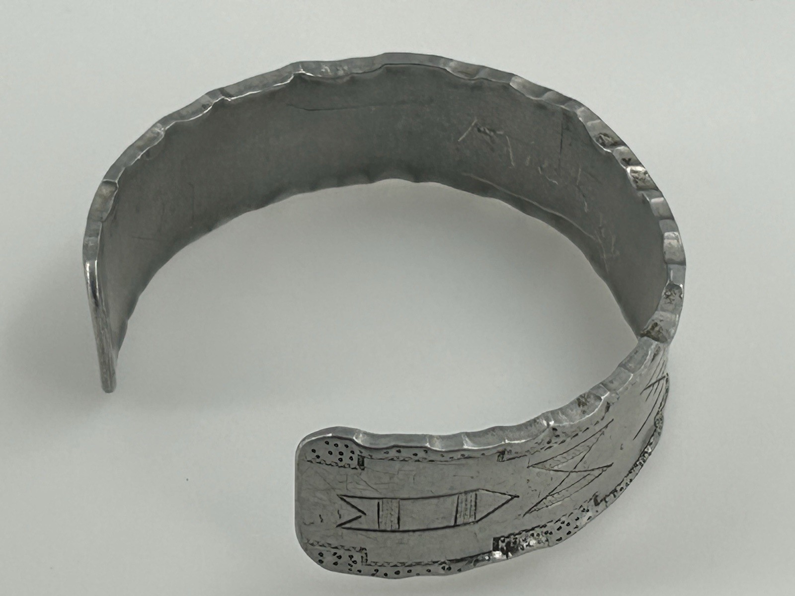 Vintage Handmade Aluminum C-K-S Cuff Bracelet