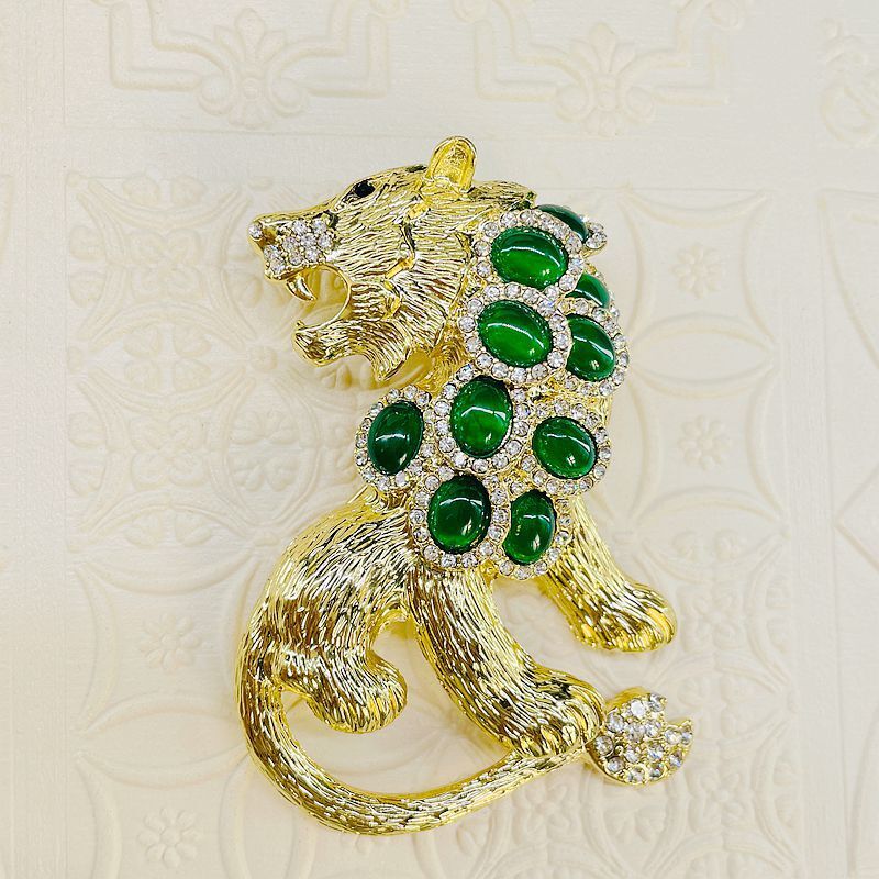 Men Women Ancient Domineering Lion Vintage Brooch Antique Jewelry Luxury Gift