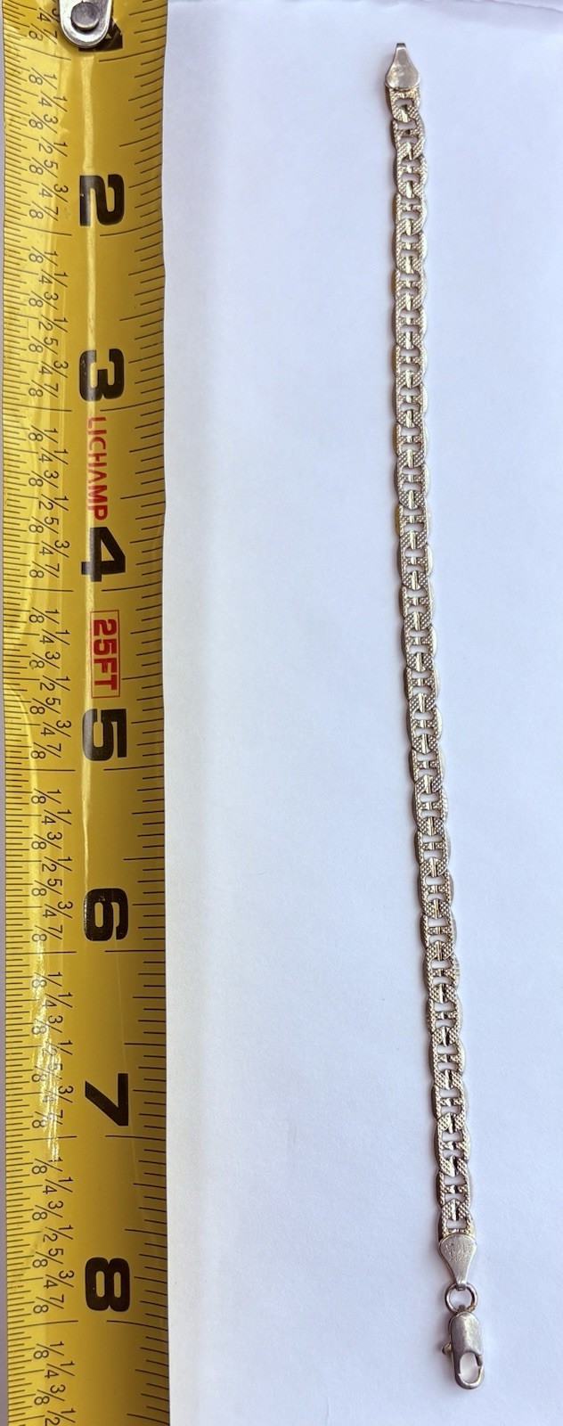 14k Italy Yellow Gold Anchor/Mariner Anchor Link 6.9G Bracelet, 8”, SPRING SALE!