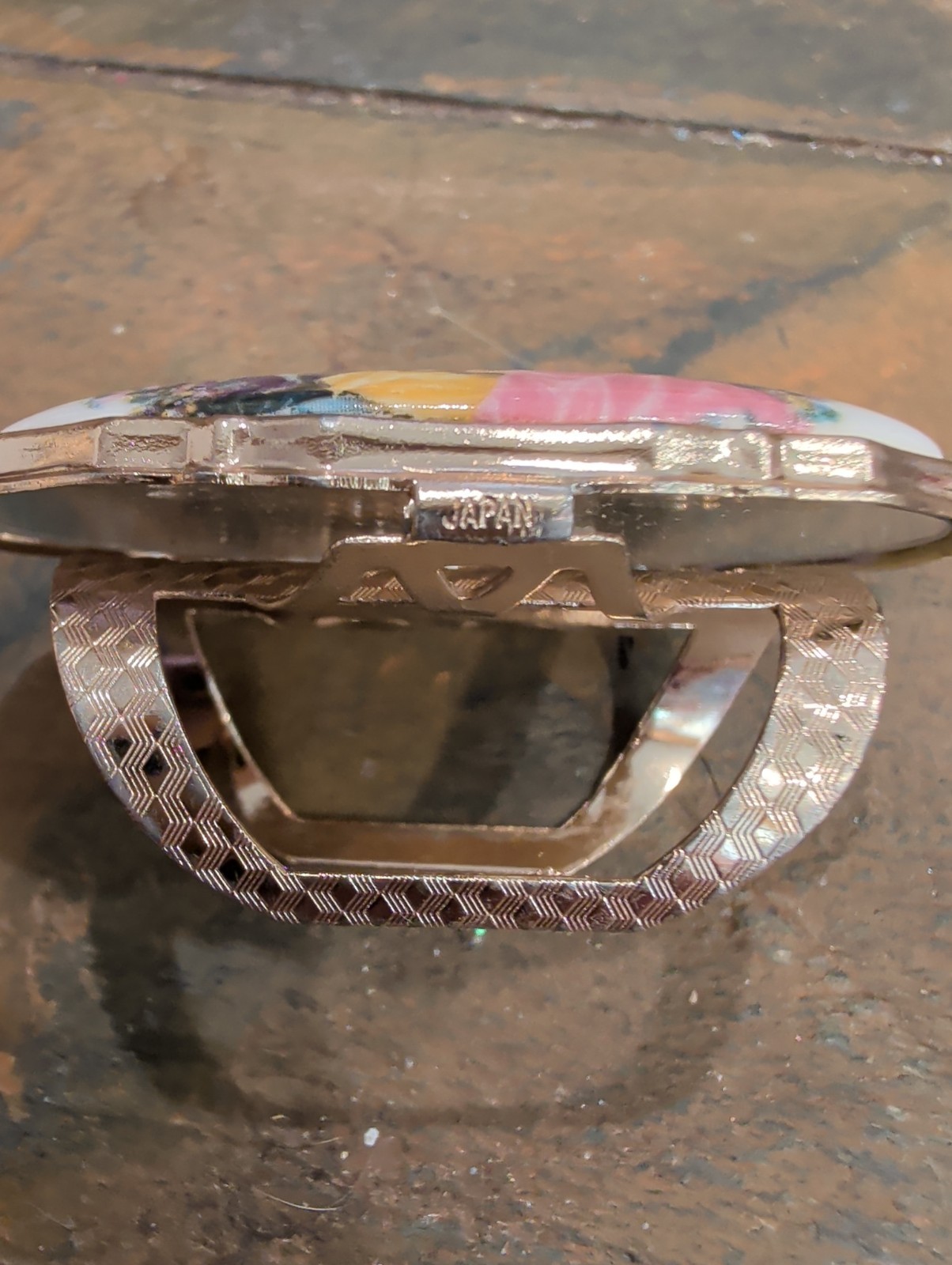 Vintage lipstick holder ring with mirror Japan 1950’s Collectibles rings RARE