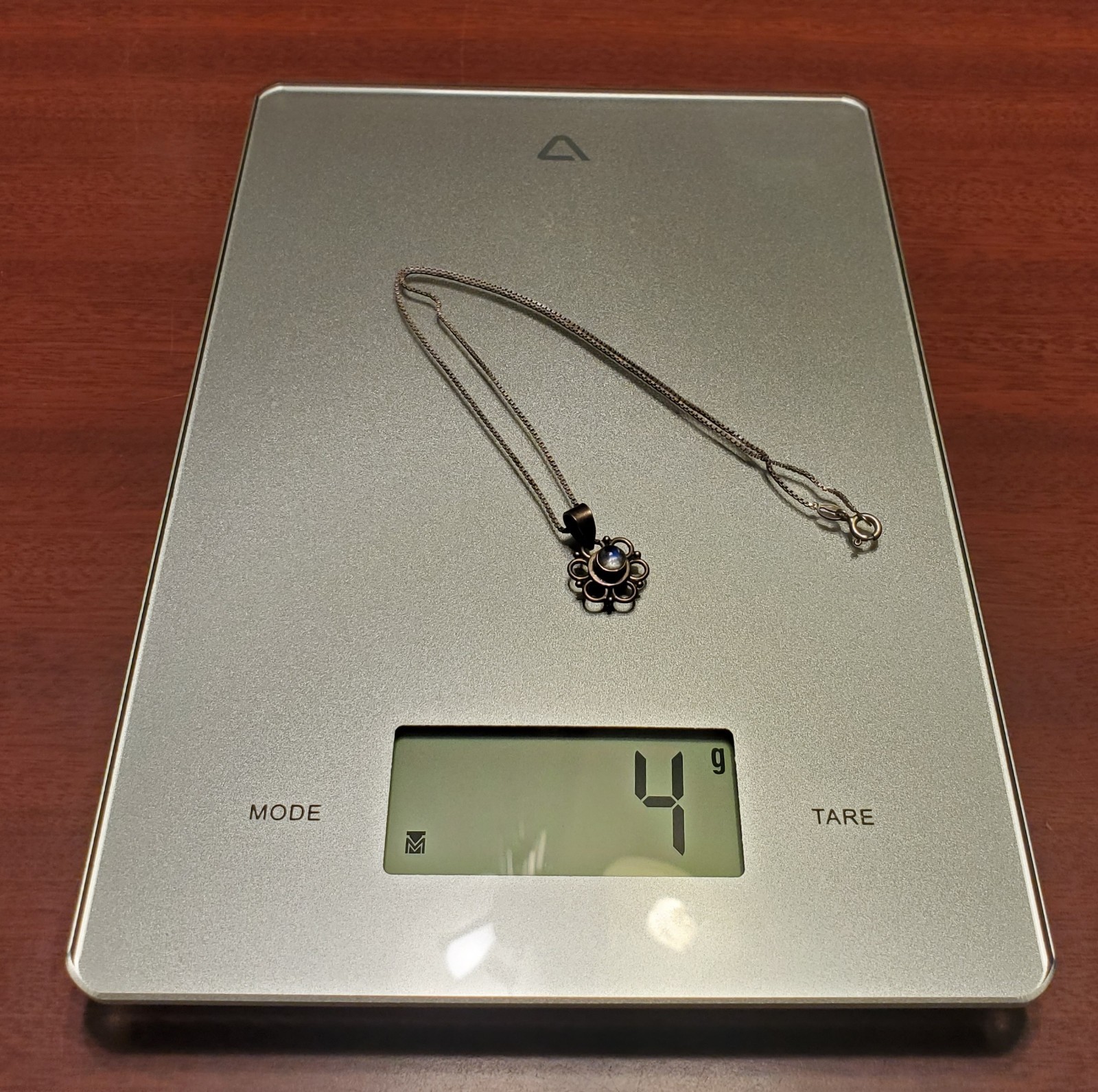 VTG 925 Flower of Life Hippie Pendant Necklace 16in Sterling Silver 4gtw Italy