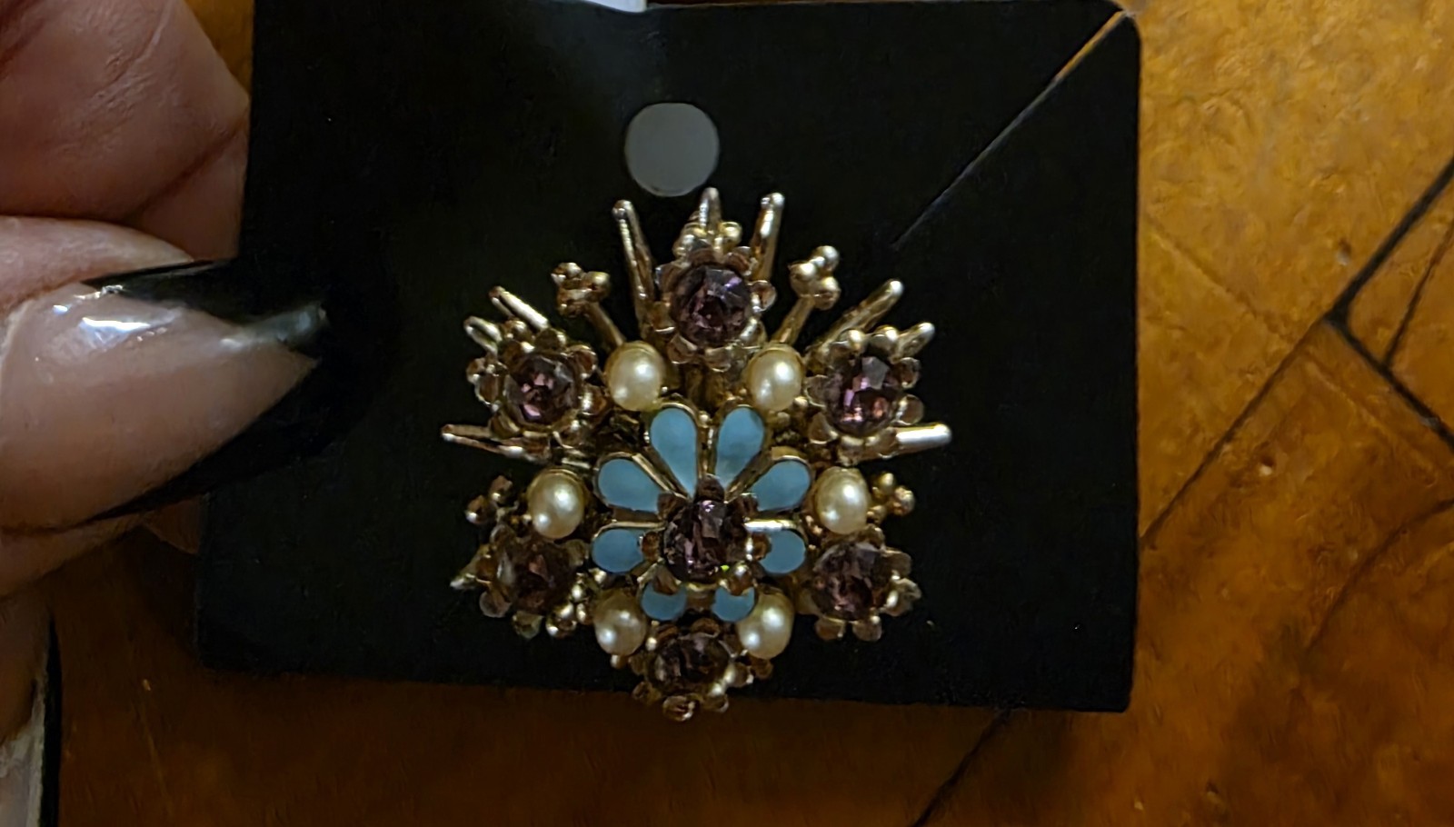 Vintage Amythyst Brooch Pin