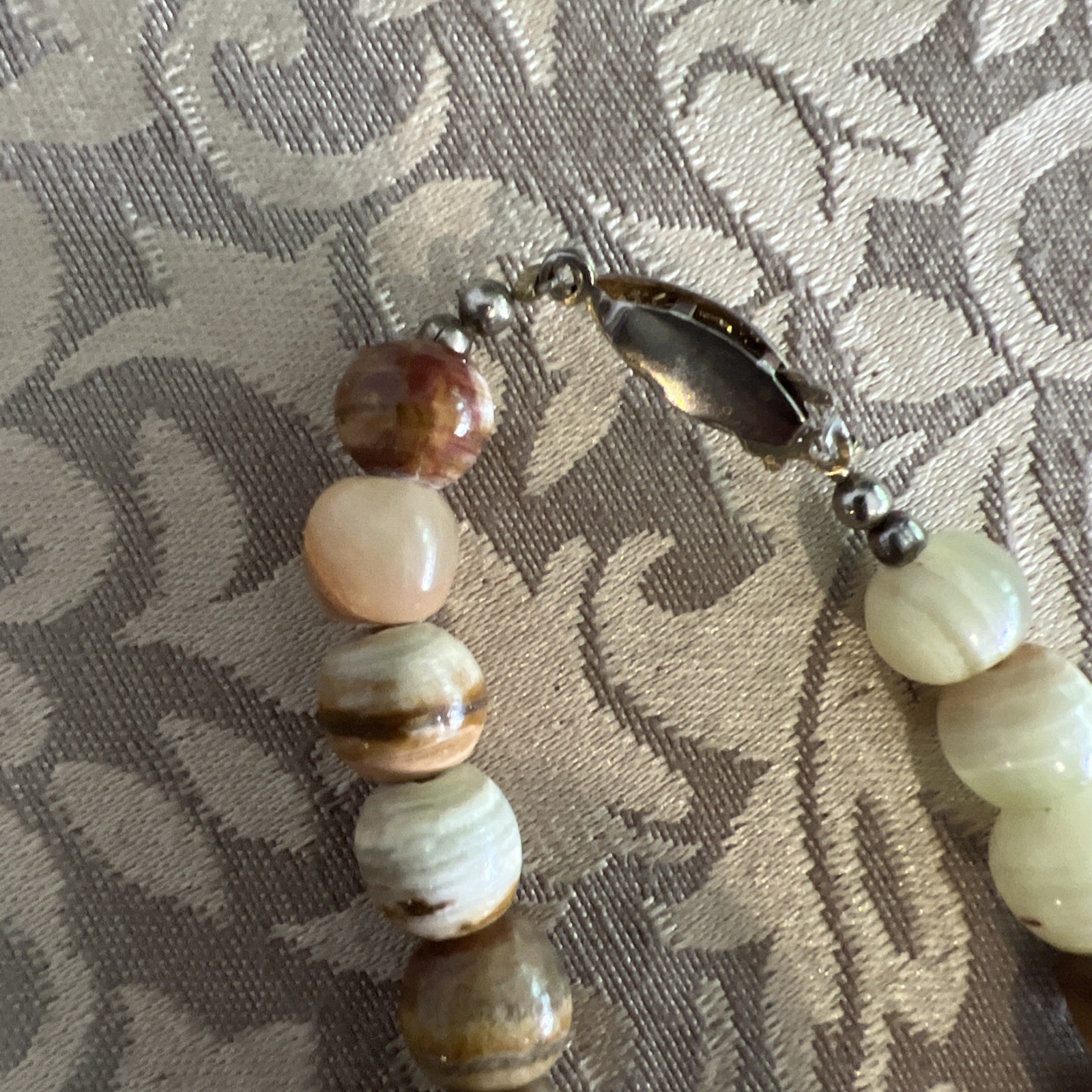 Gorgeous Beaded Necklace With Fish Hook Clasp Filigree Style Vintage Beautiful