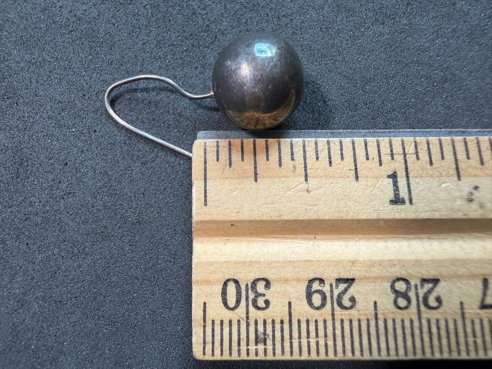 1.69g Vintage Sterling Silver 925 Round Ball Drop Dangle Earrings Classic M