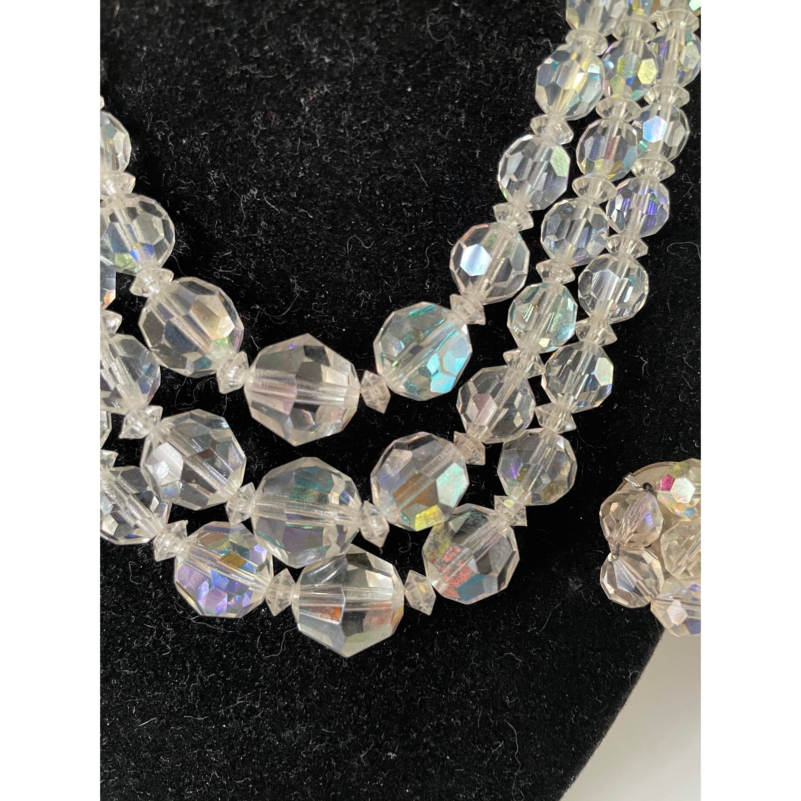 Vintage Layered necklace and Clip Earrings