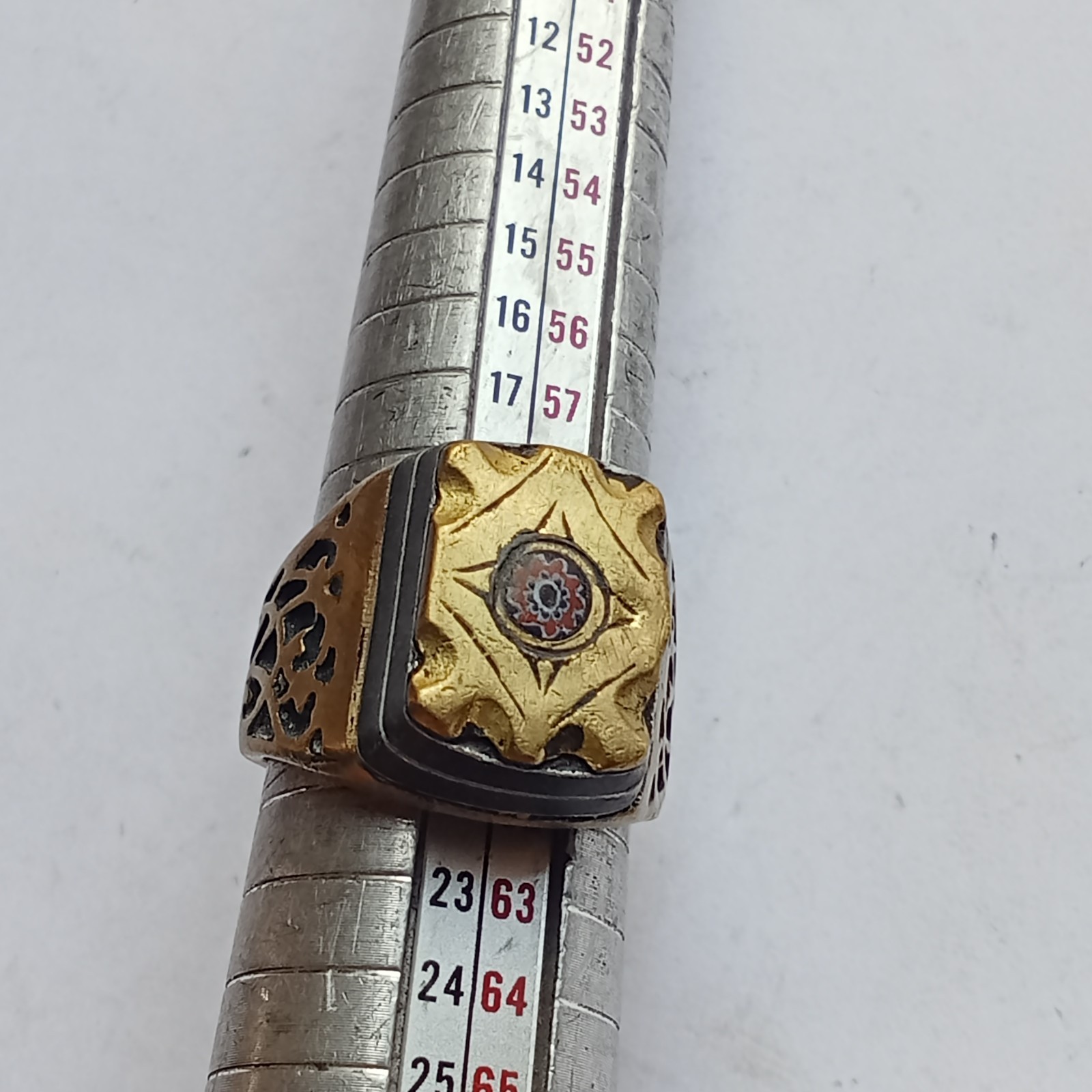 Vintage Moroccan Tuareg Brass Ring Berber Sahara Handmade Ring Brass SIZE 9.5