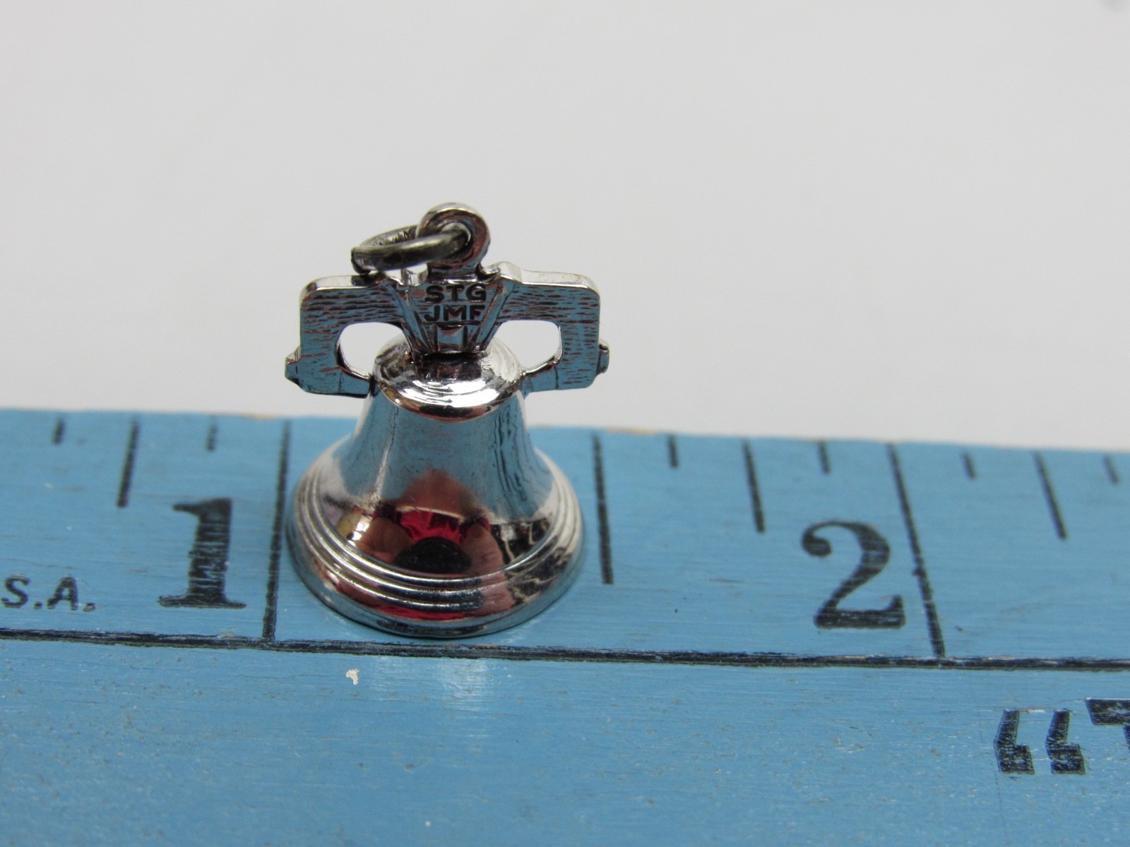 Vintage Sterling Silver Charm for Bracelet Liberty Bell