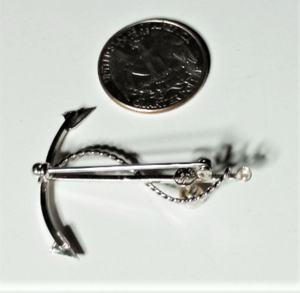 Vintage Sterling Silver & Real Pearl Anchor Mariner Sailor C. De Pin Brooch Lot