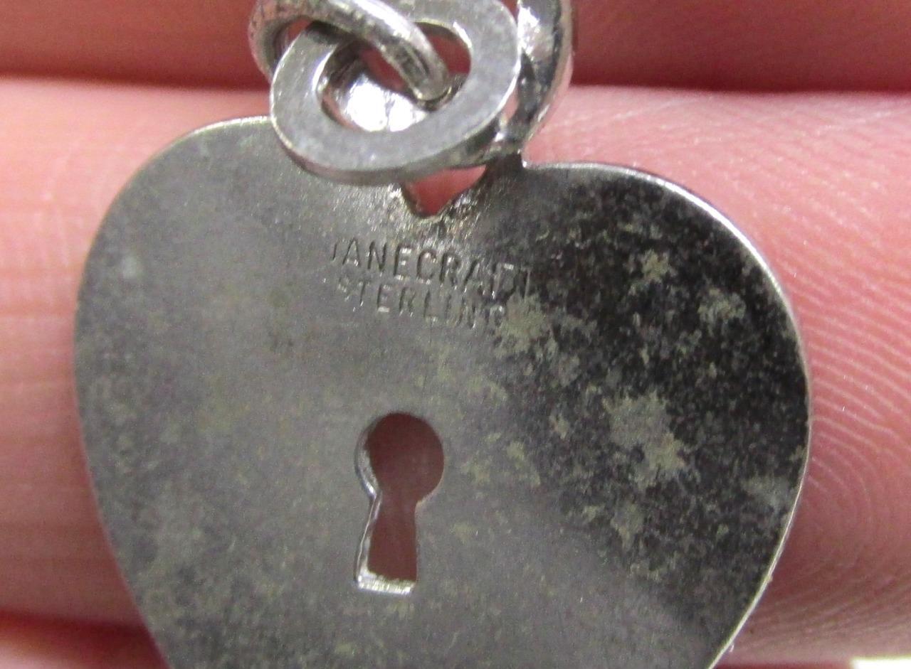 Sterling Silver Charm Bracelet w/ 5 Charms; 1 Danecraft 7-1/4″ ~ 19.5g ~ 9-K600