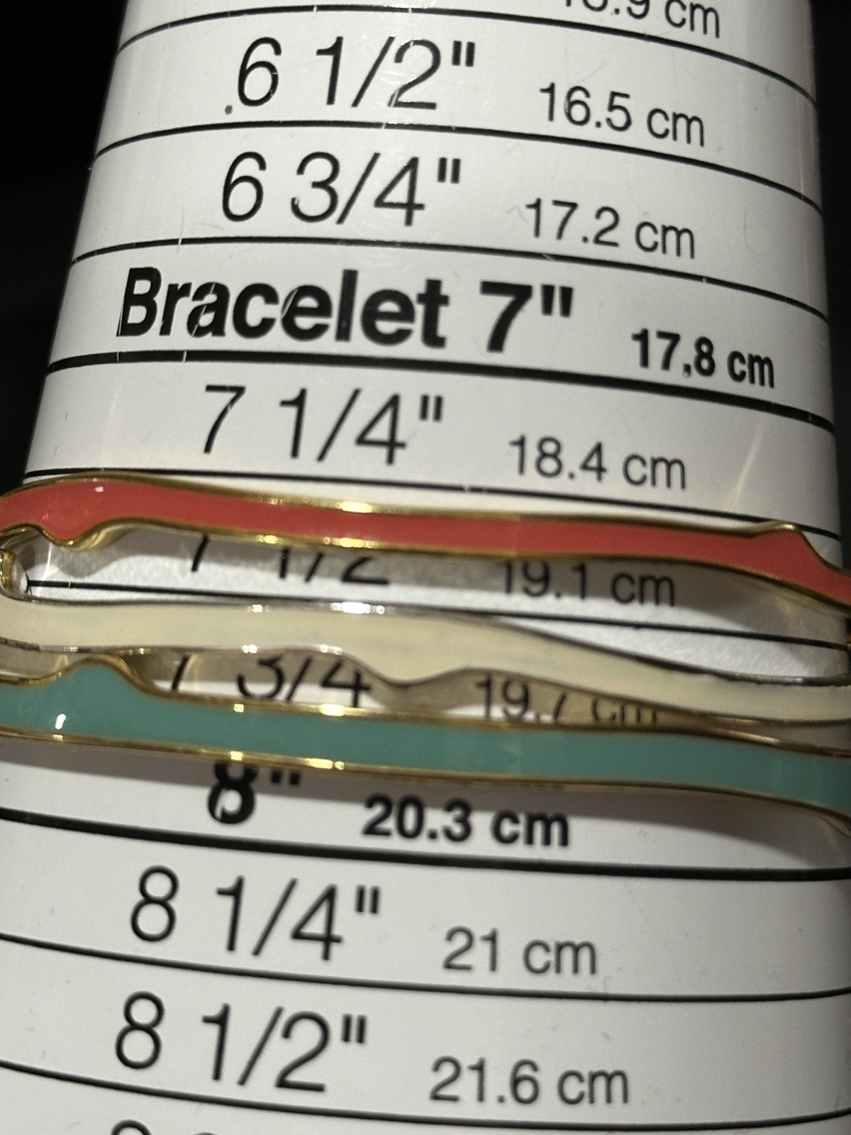 Stella & Dot Enamel BangleSet of 3 Bracelet Gold Tone Blue White Pink
