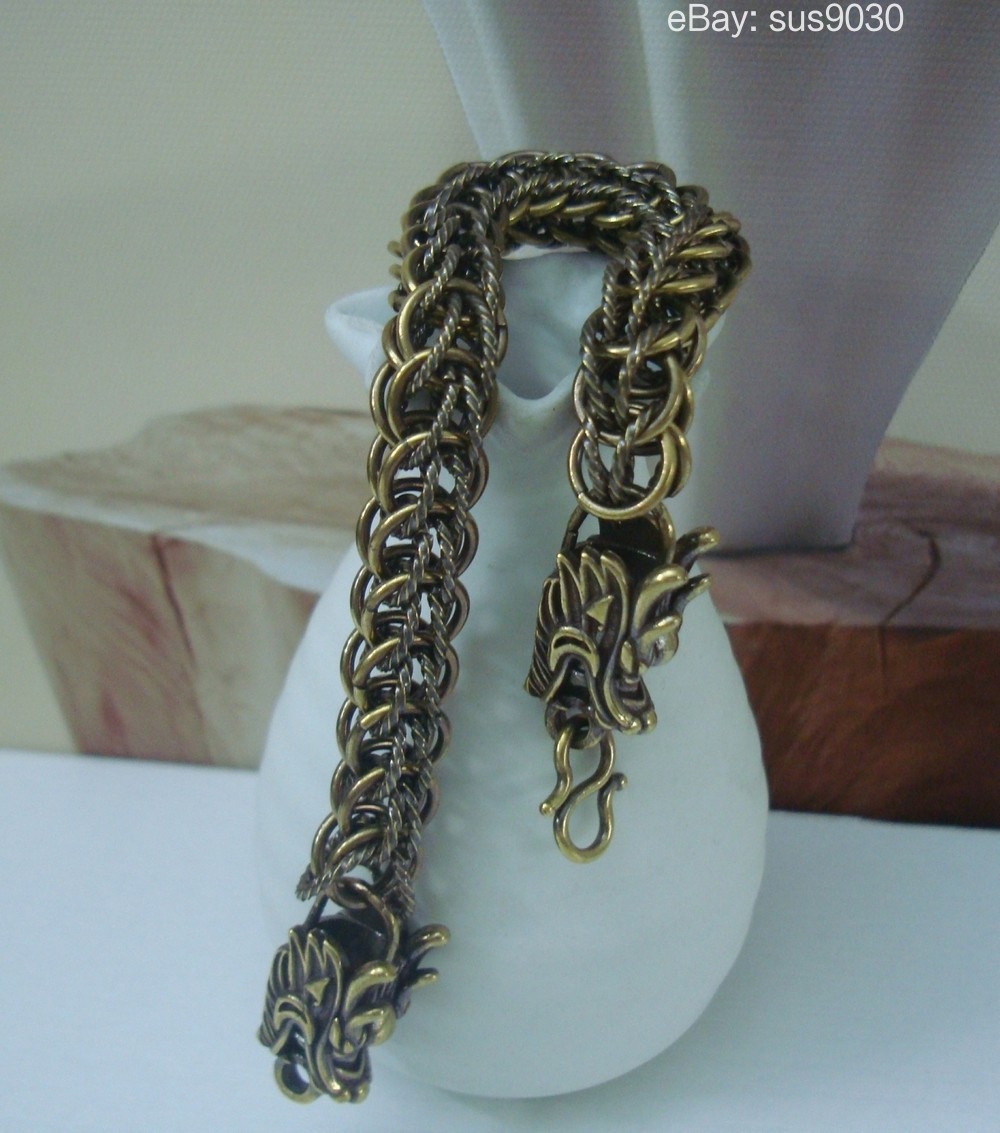 Retro Dragon Head Chain Men Bracelet – Gothic Punk Style