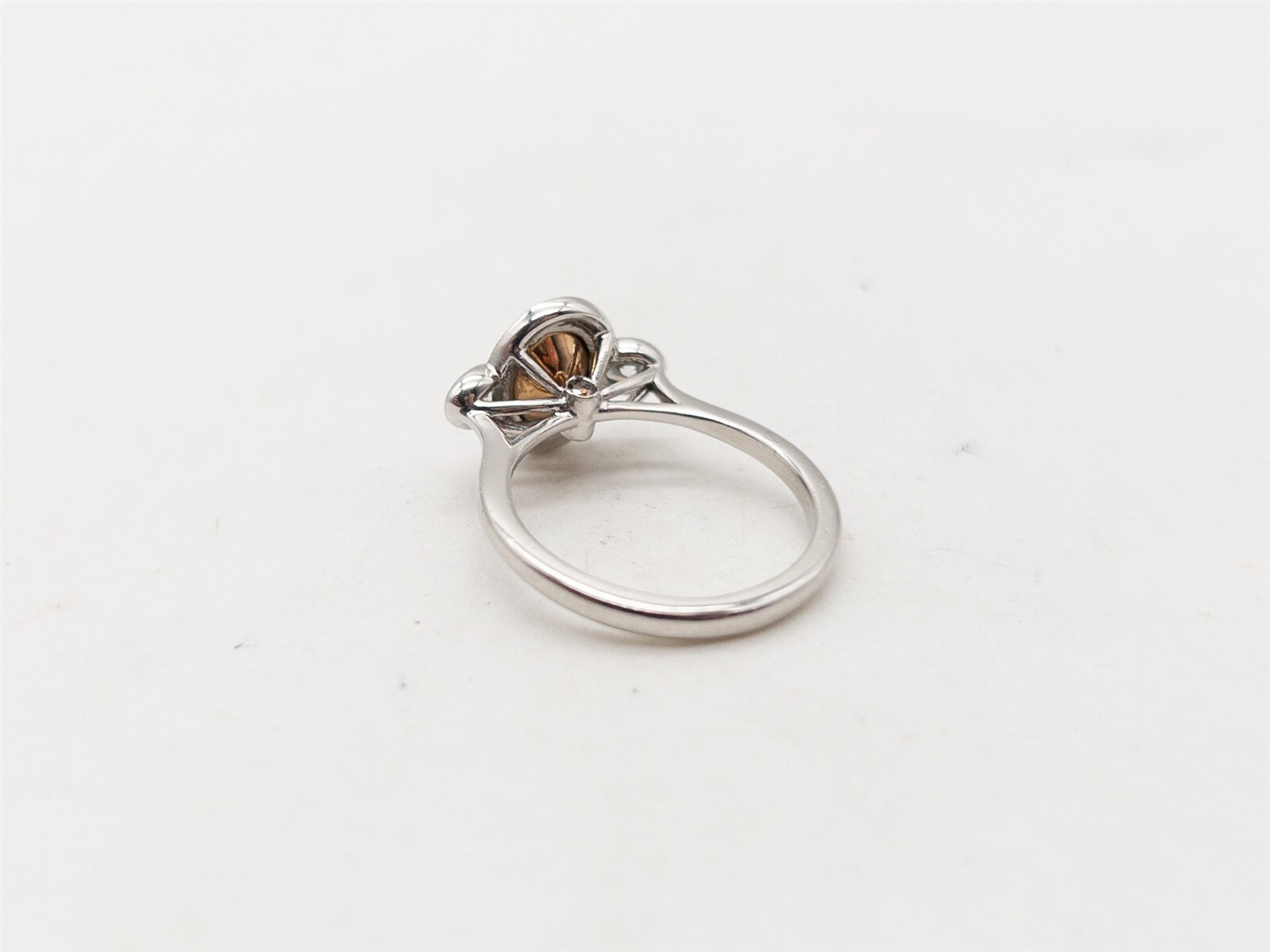 $6000 1.50ct VVS Champagne Natural & VS G OVAL CUT Diamond Platinum HALO Ring 6g