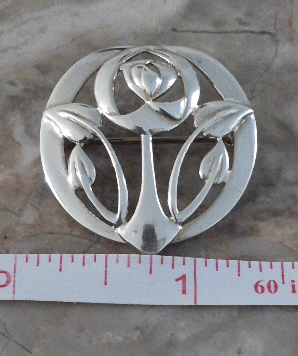 Vintage Sterling Silver 925 Brooch Glascow Style Kit Heath ’95, Mackintosh 8g