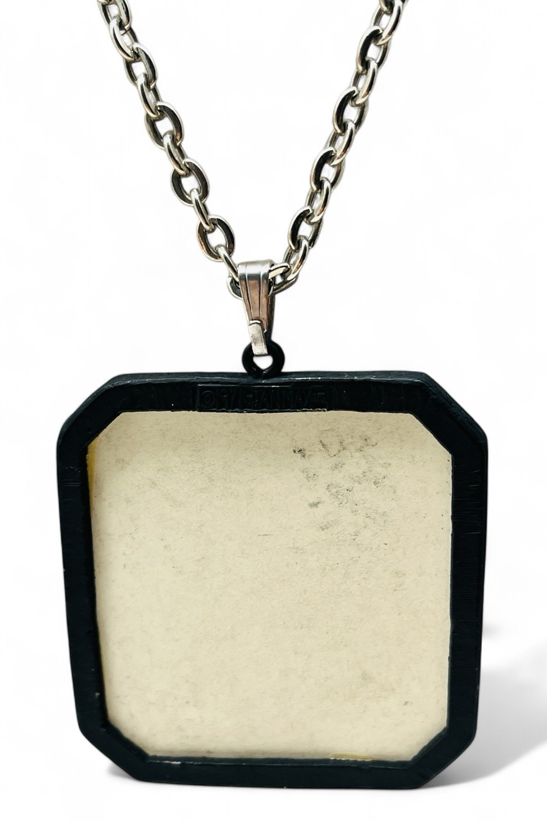 Vintage Signed 1971 Jan Max Art Nouveau Revival Nude Silhouette Pendant Necklace