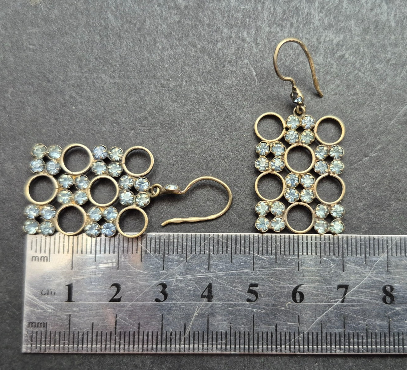 Vintage Soviet 875* Silver Earrings with USSR Stones, Women’s Jewelry
