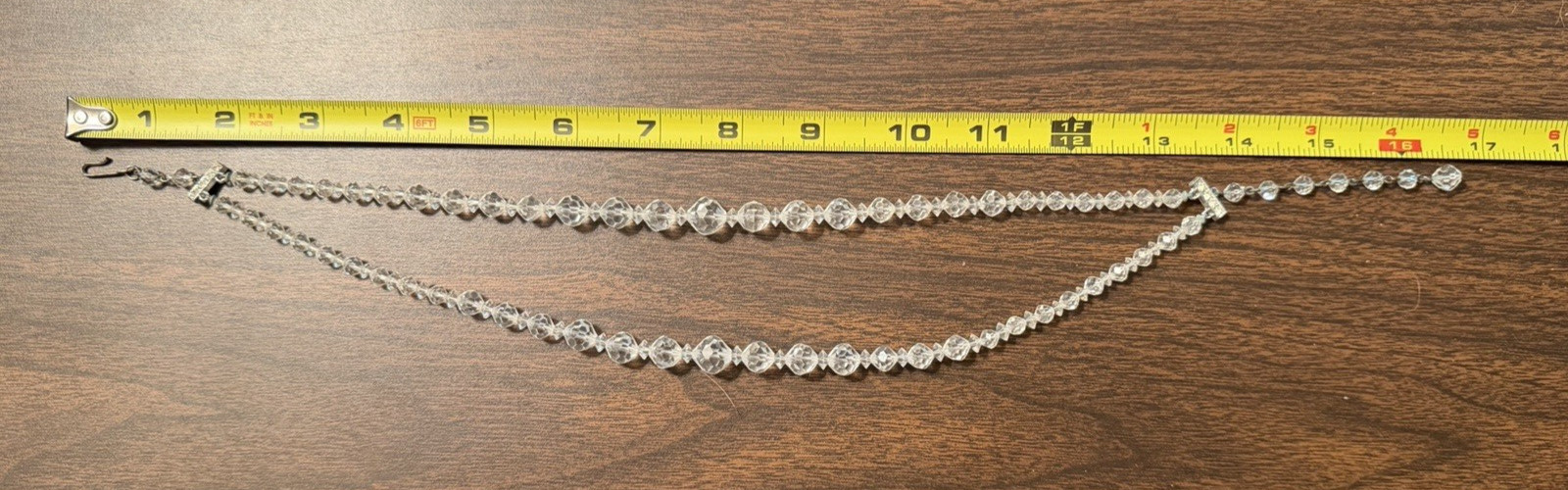 vintage Art Deco czech glass bead necklace 16.5 in