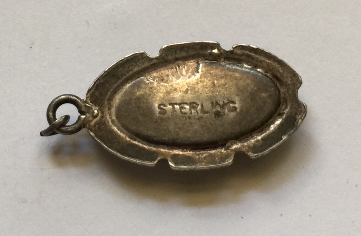 Vtg 1940’s Sterling Silver Abalone Sawtooth Edge Delicate Early Mexico Style 1