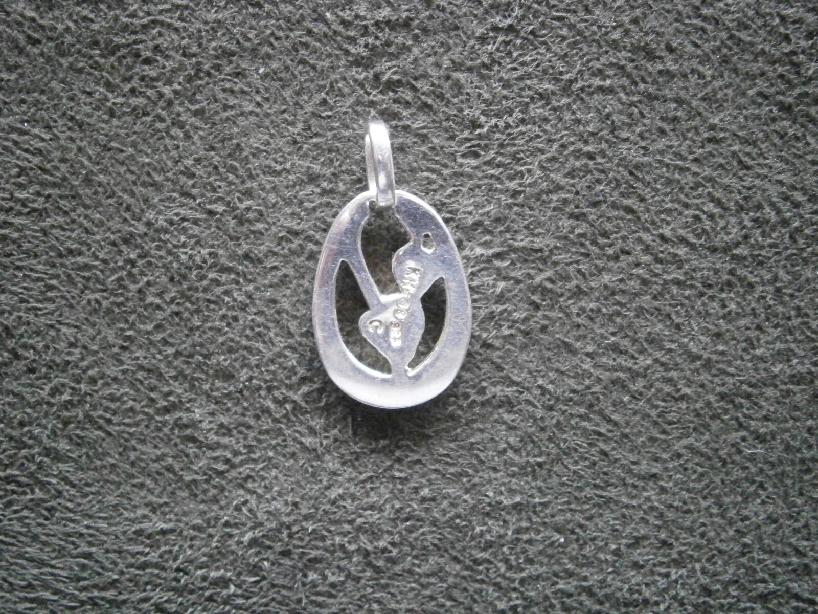 Kit Heath Tulips Flowers Vintage Openwork Sterling Silver Pendant 1.9g