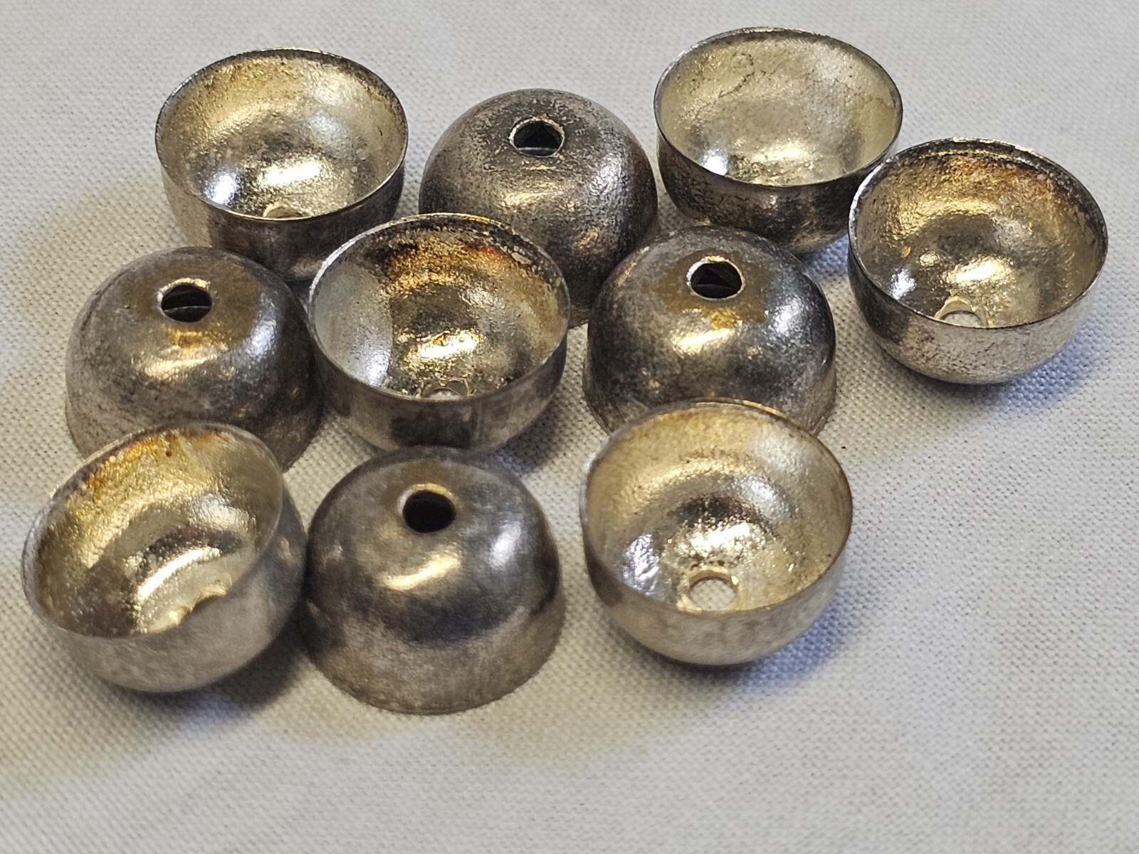 Vintage Jewelry Making Set Pearl String Kit Small-Large Metal Beads Silver Heart