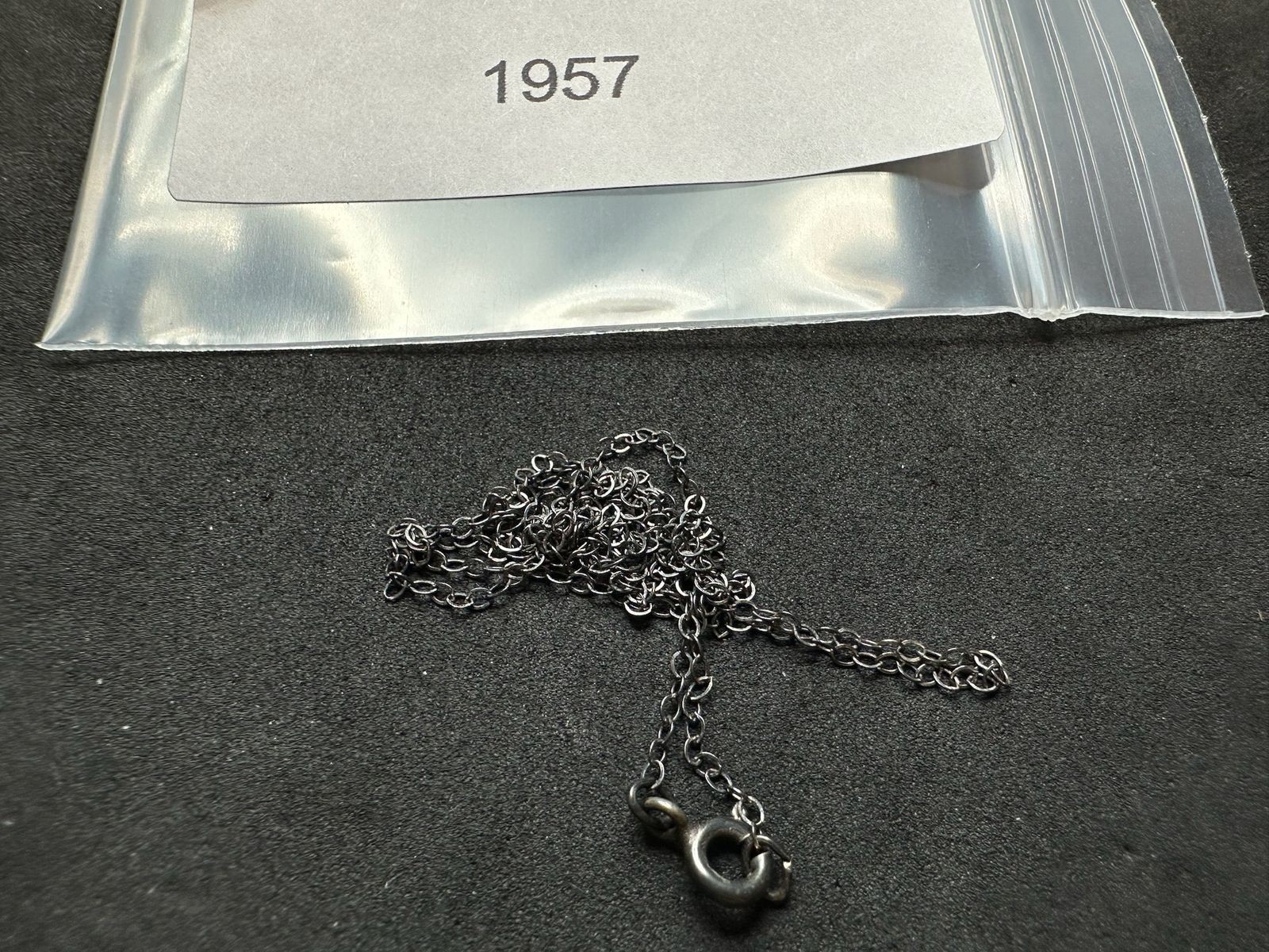 0.78g Vintage Sterling Silver 925 Delicate Oval Chain Necklace 18 in M